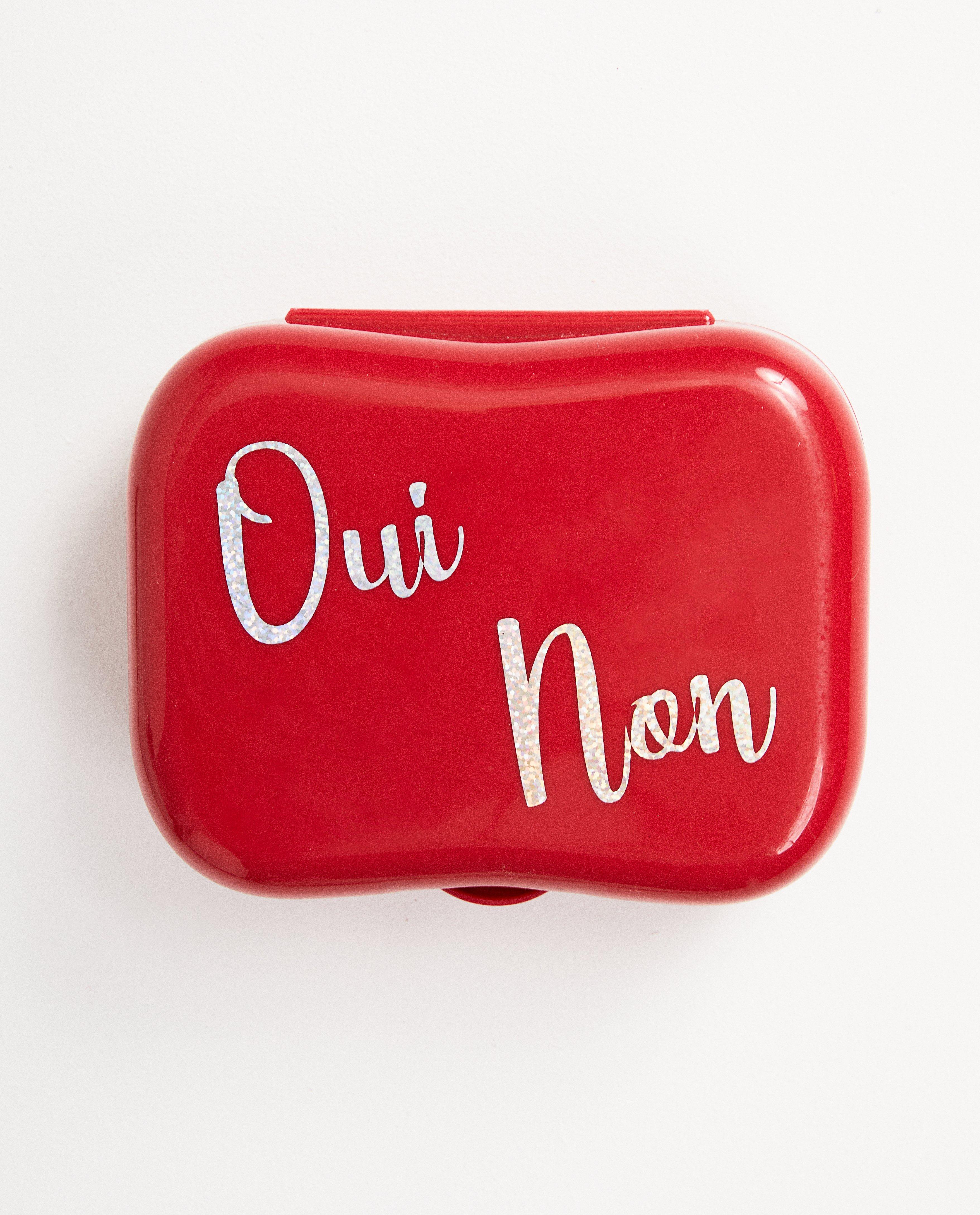 Boîte à tartines rouge - inscription sur le couvercle - JBC