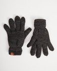 Donkergrijze handschoenen - met zwarte fleece - JBC