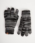 Zwarte handschoenen met strepen - in donkergrijs - JBC