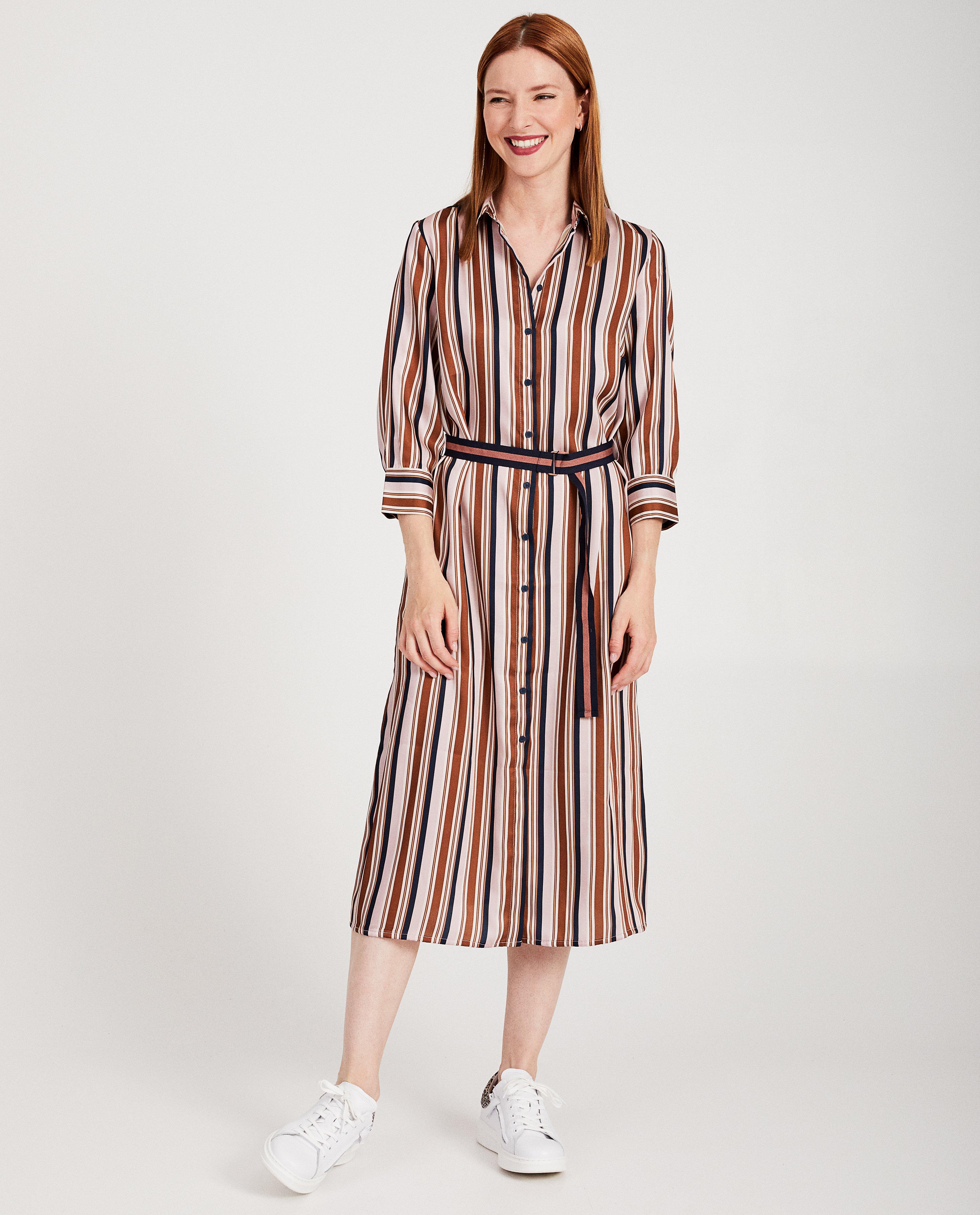 Jurk met strepen Karen Damen - in roze - Karen Damen