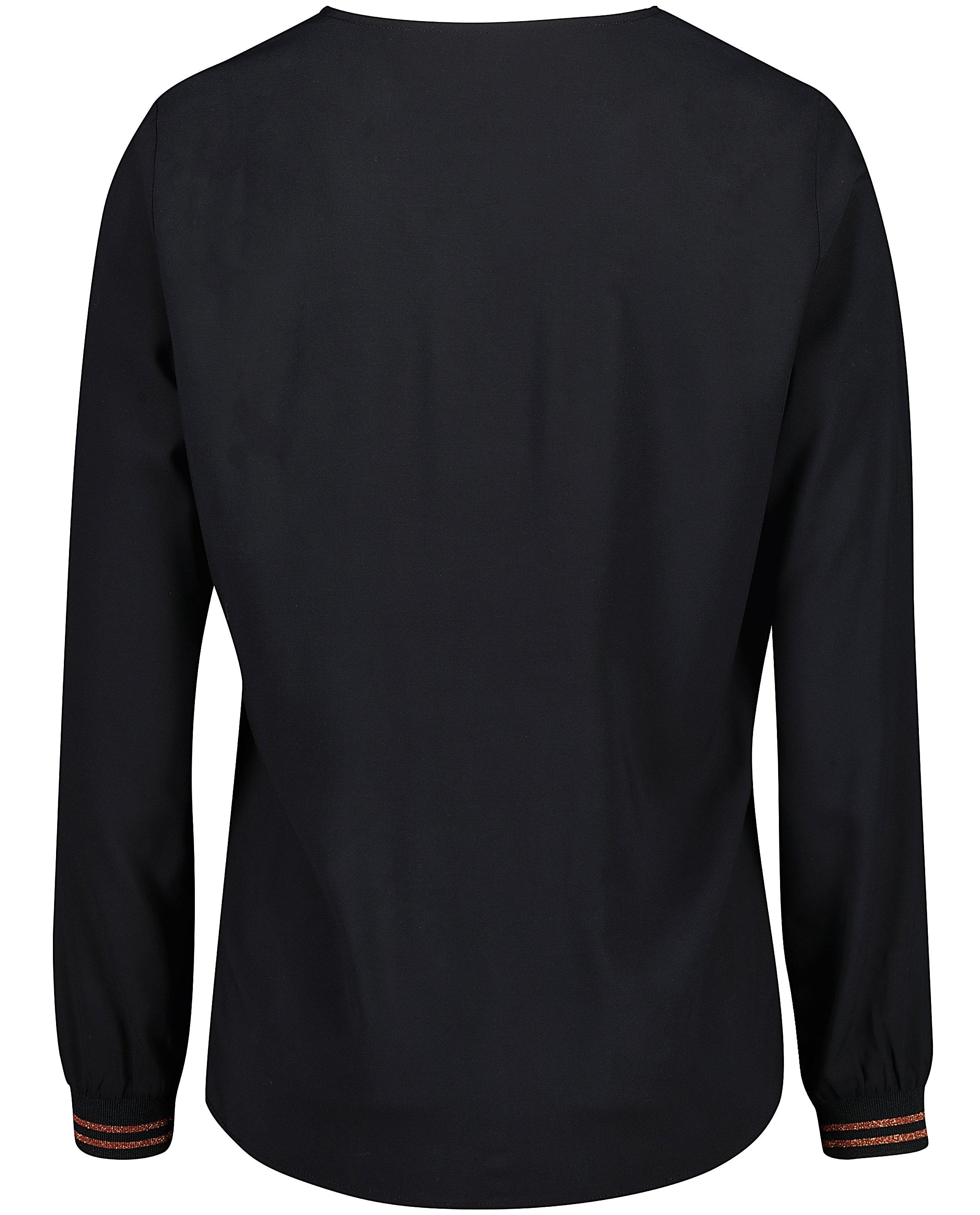 Hemden - Zwarte blouse met V-hals Sora