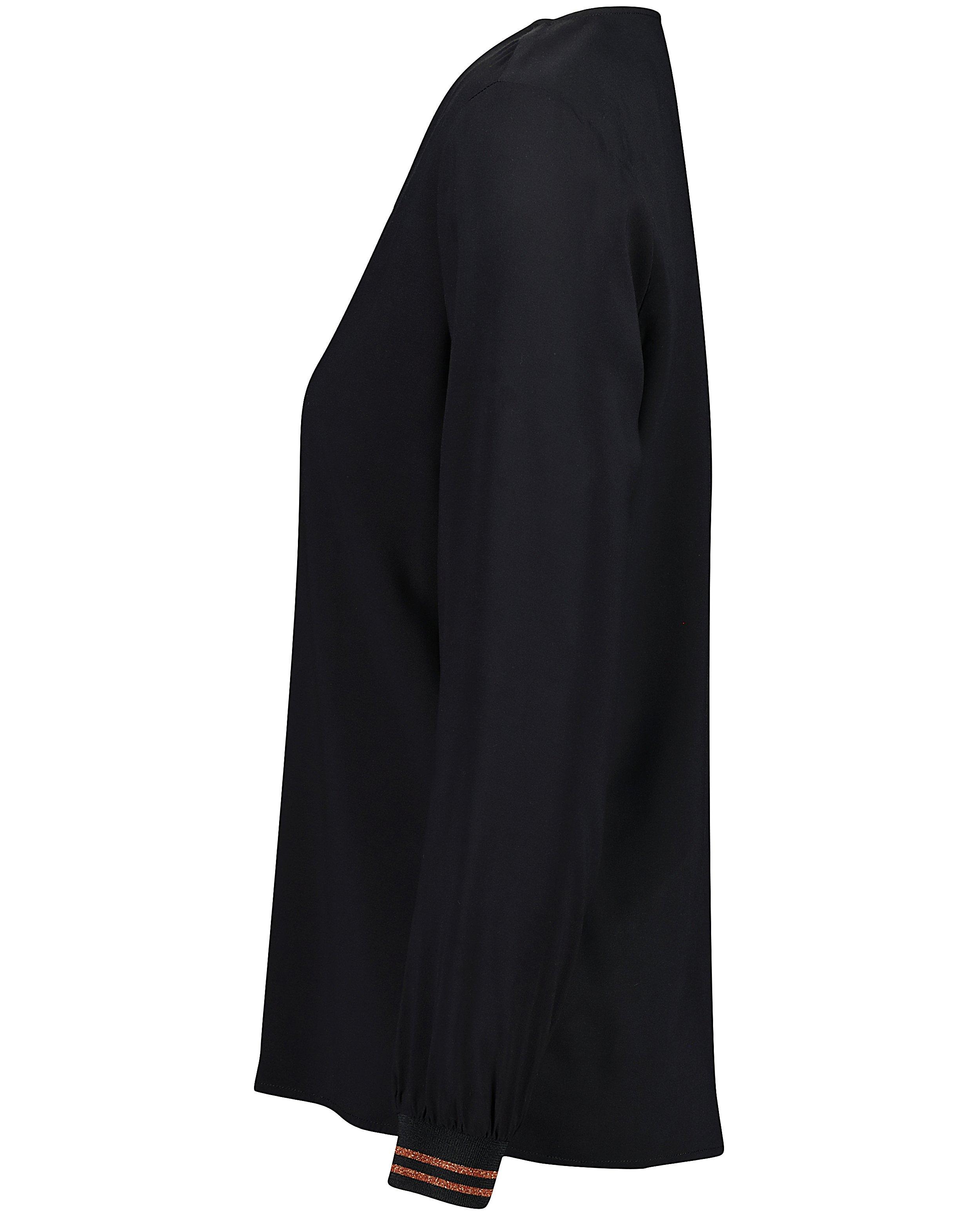 Hemden - Zwarte blouse met V-hals Sora