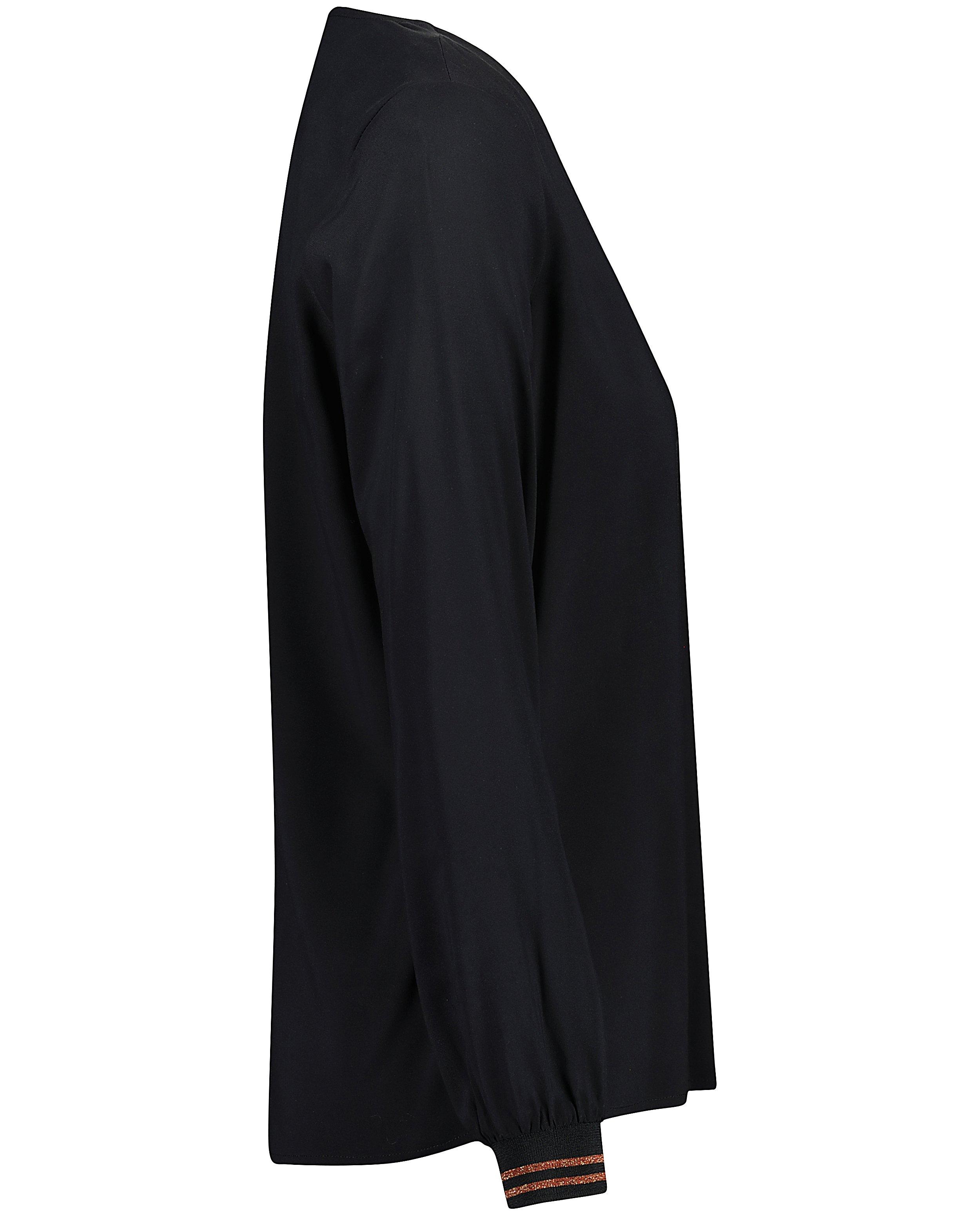 Hemden - Zwarte blouse met V-hals Sora