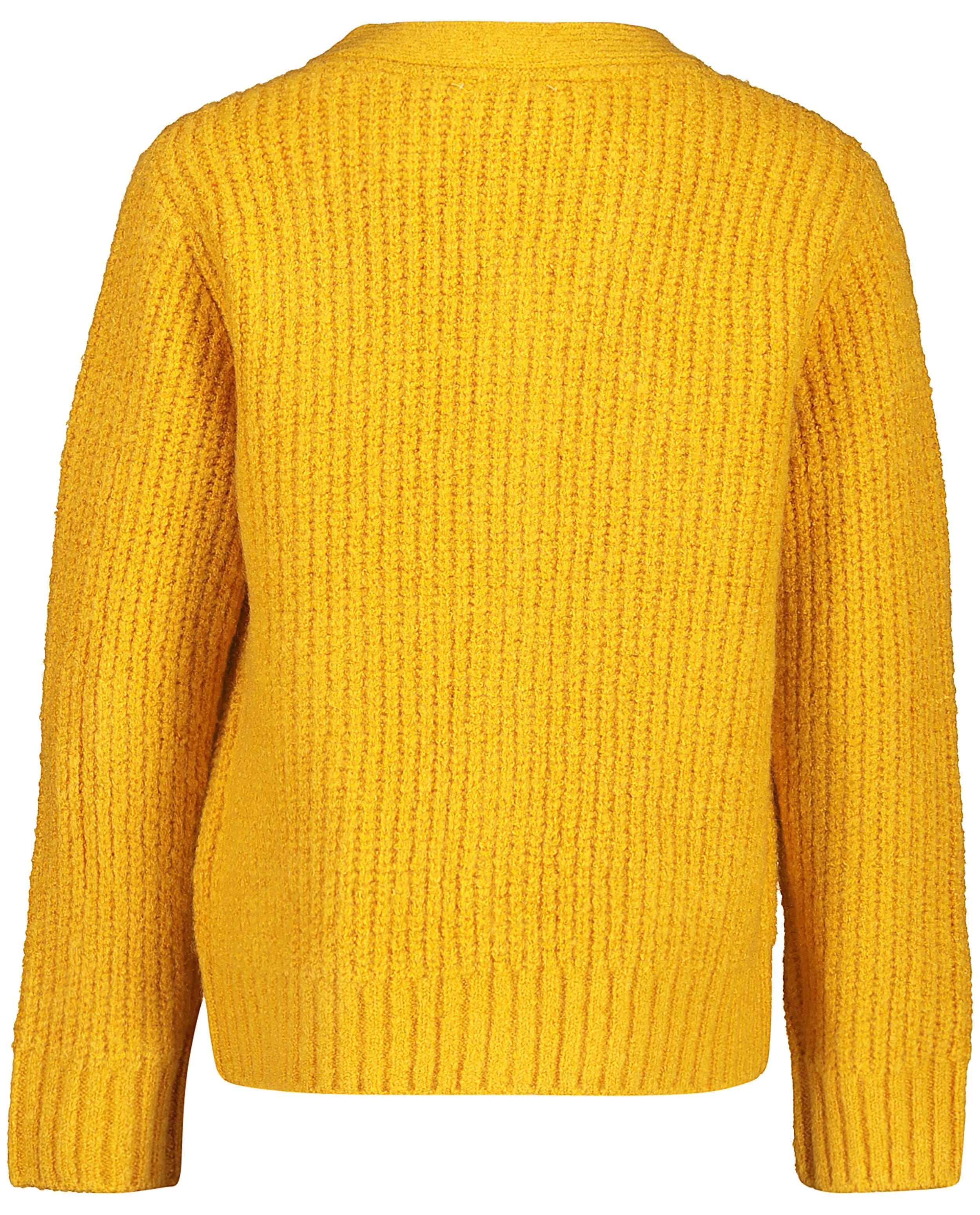 Cardigans - Gilet jaune, poches en fourrure