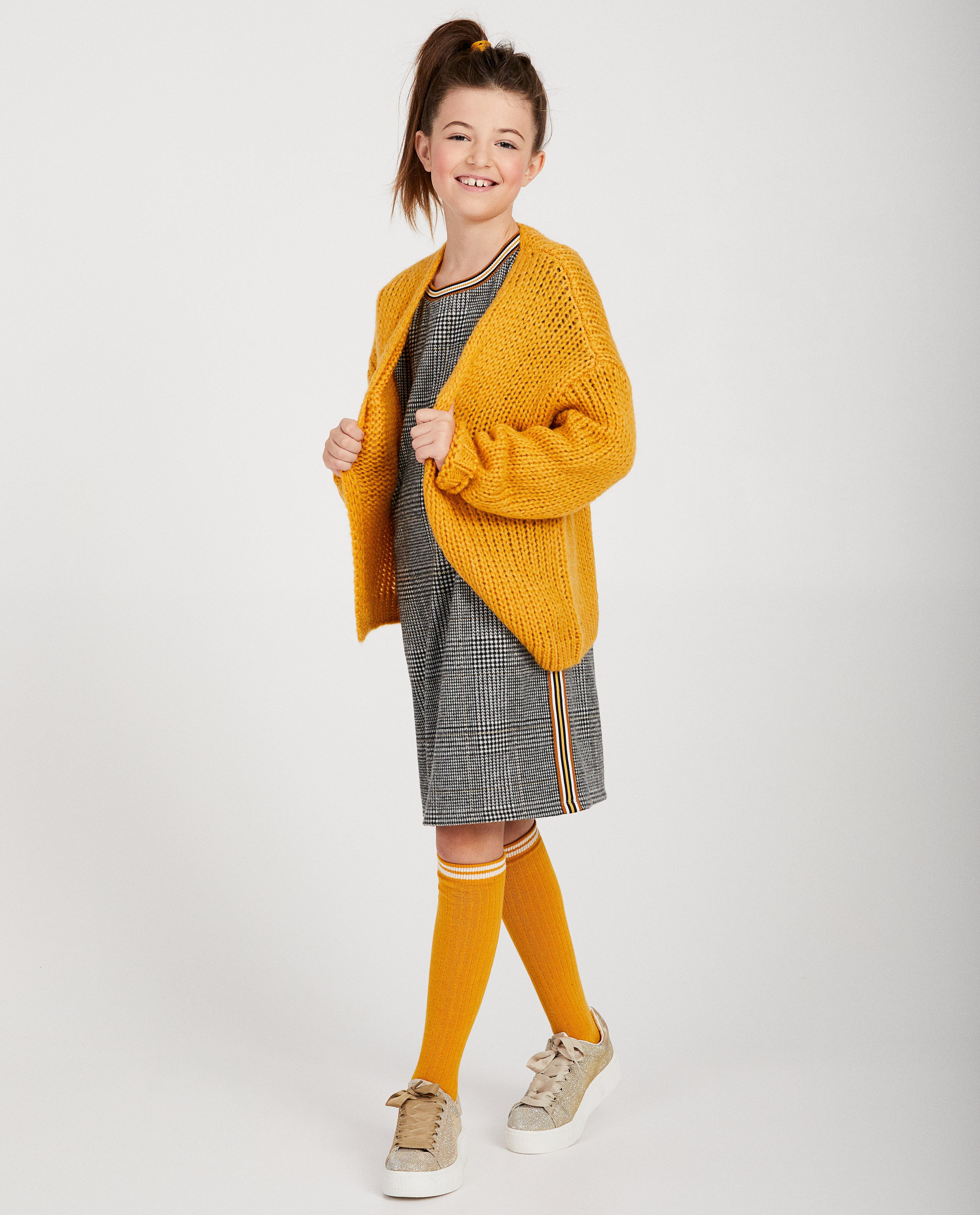 Cardigan jaune - tricot à grosses mailles - JBC