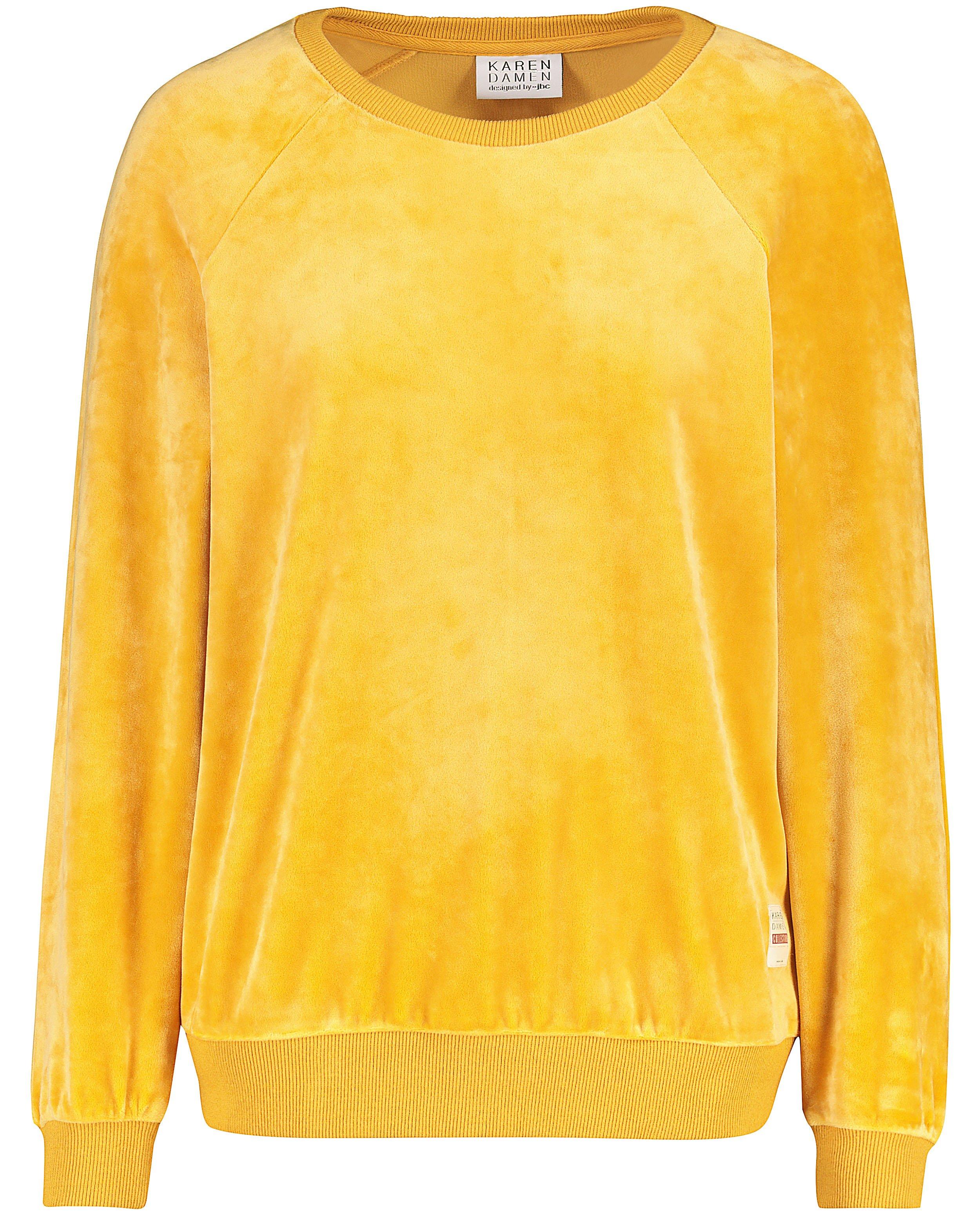 Sweater in fluweel Karen Damen - Product Detail - donkergeel - afbeelding nummer 5