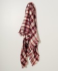 Witte sjaal met rood ruitpatroon - Allover - JBC