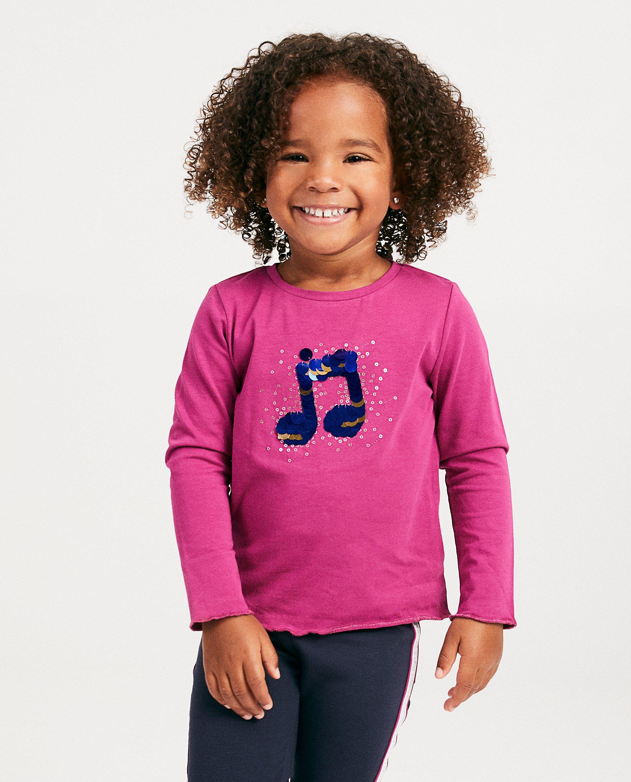 T-shirts - Roze longsleeve met pailletten K3