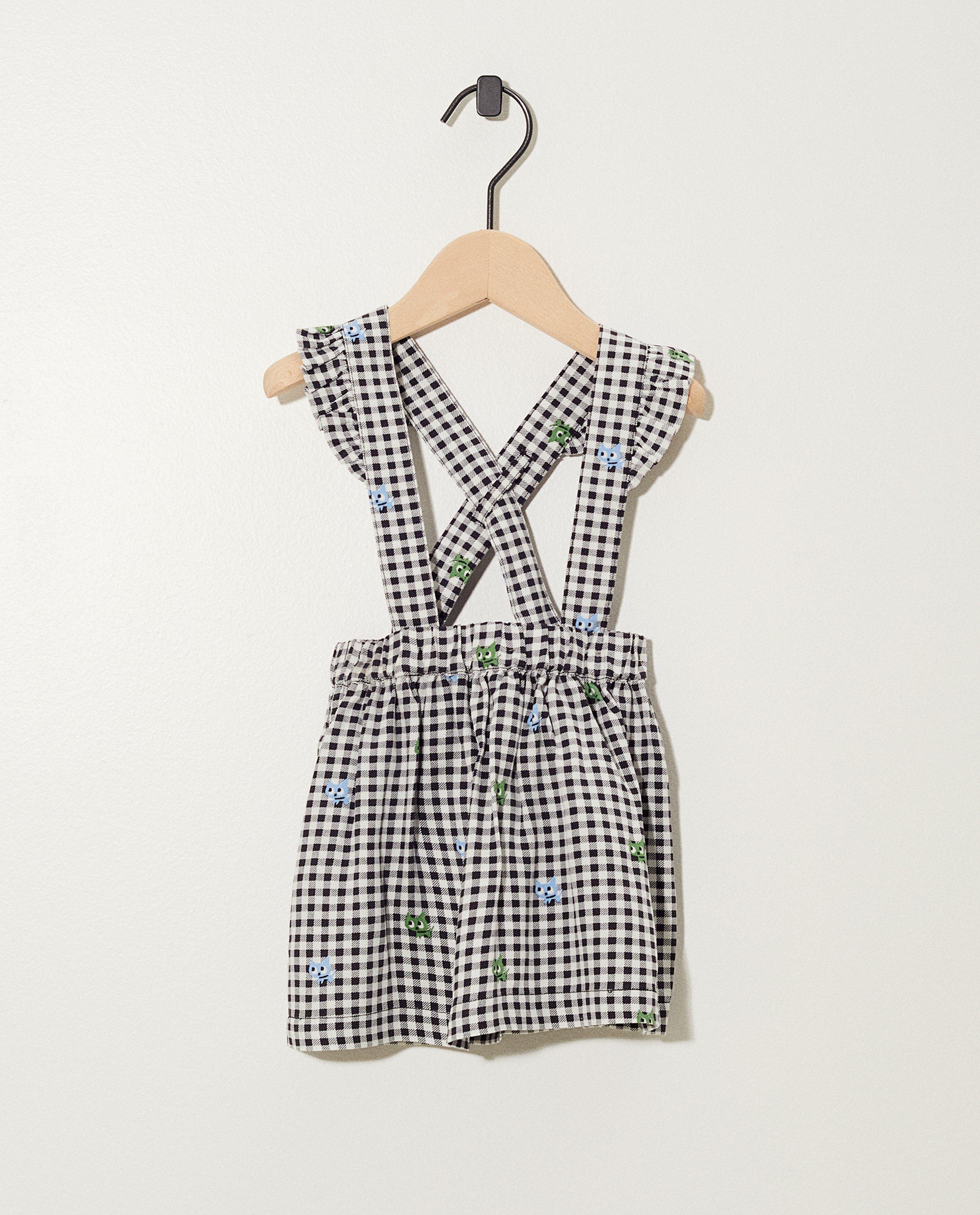 Robe-salopette à carreaux - avec des petits chats - JBC