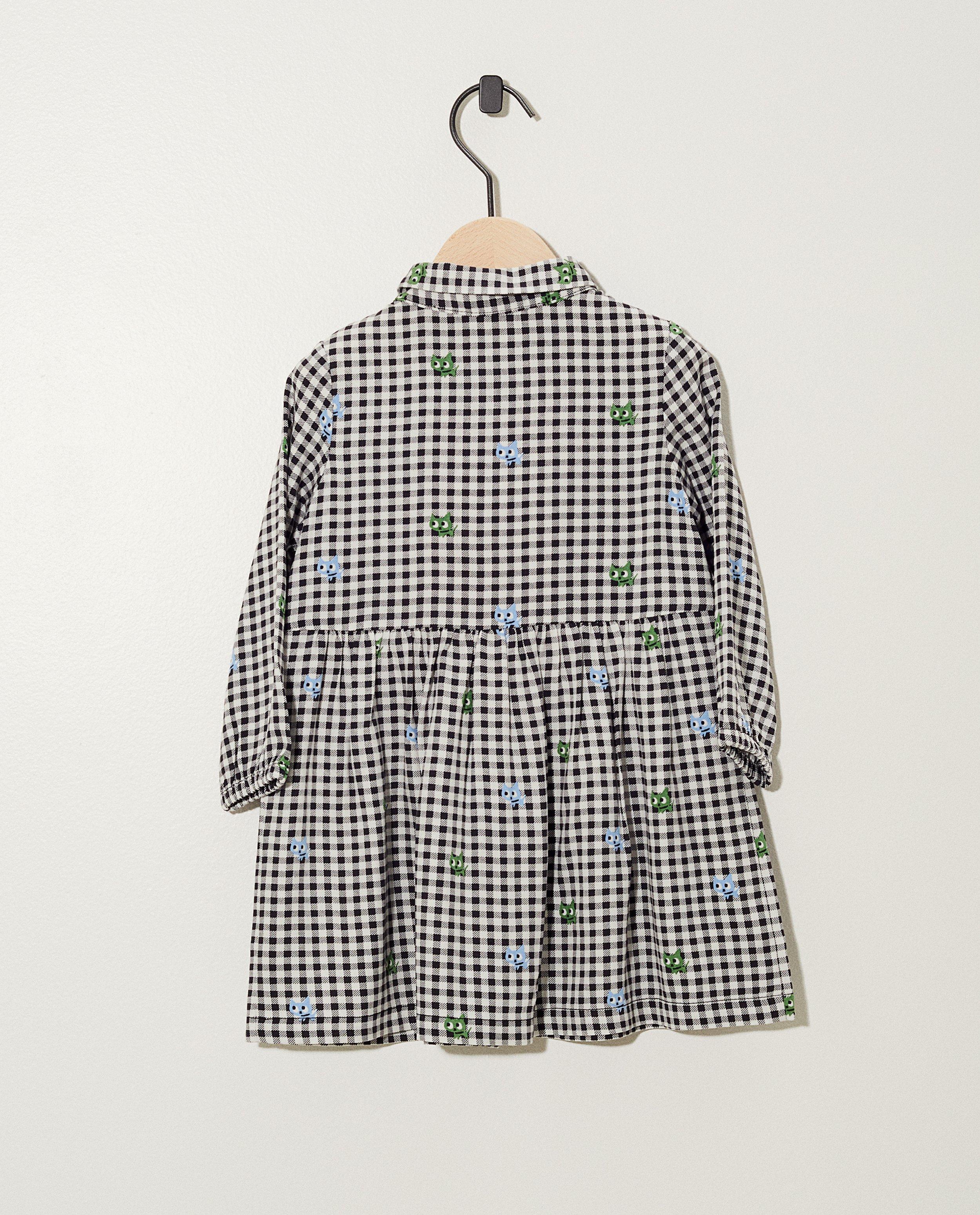Kleedjes - Jurk met ruit en katjes