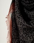 Breigoed - Grijze sjaal met jaguarprint