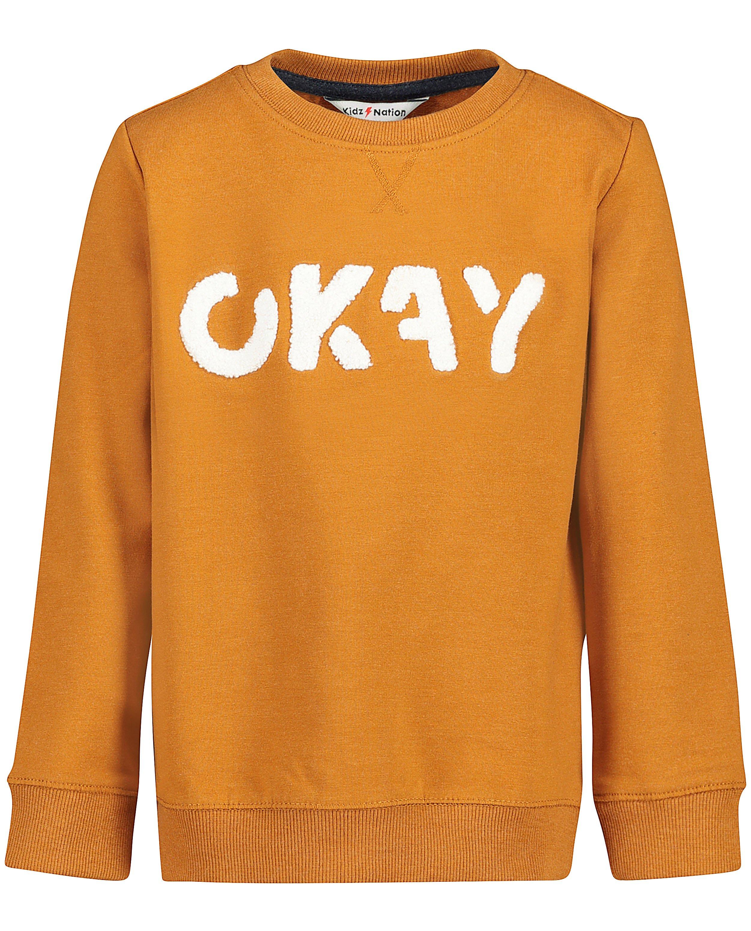 Sweats - Sweat cognac à inscription