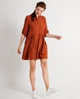 Terracotta-kleurige jurk - effen kleur - JBC