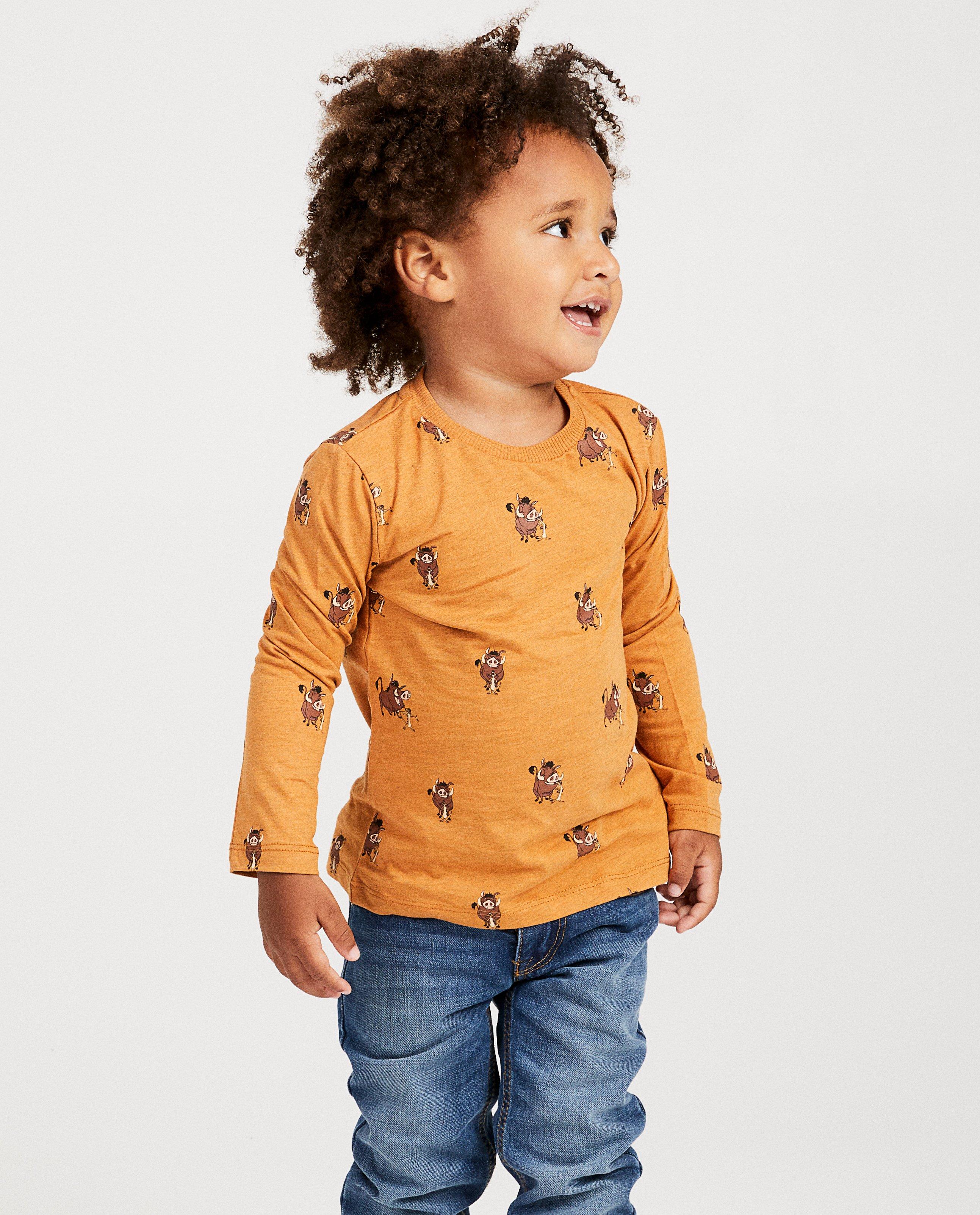 T-shirts - Bruine longsleeve met print Disney