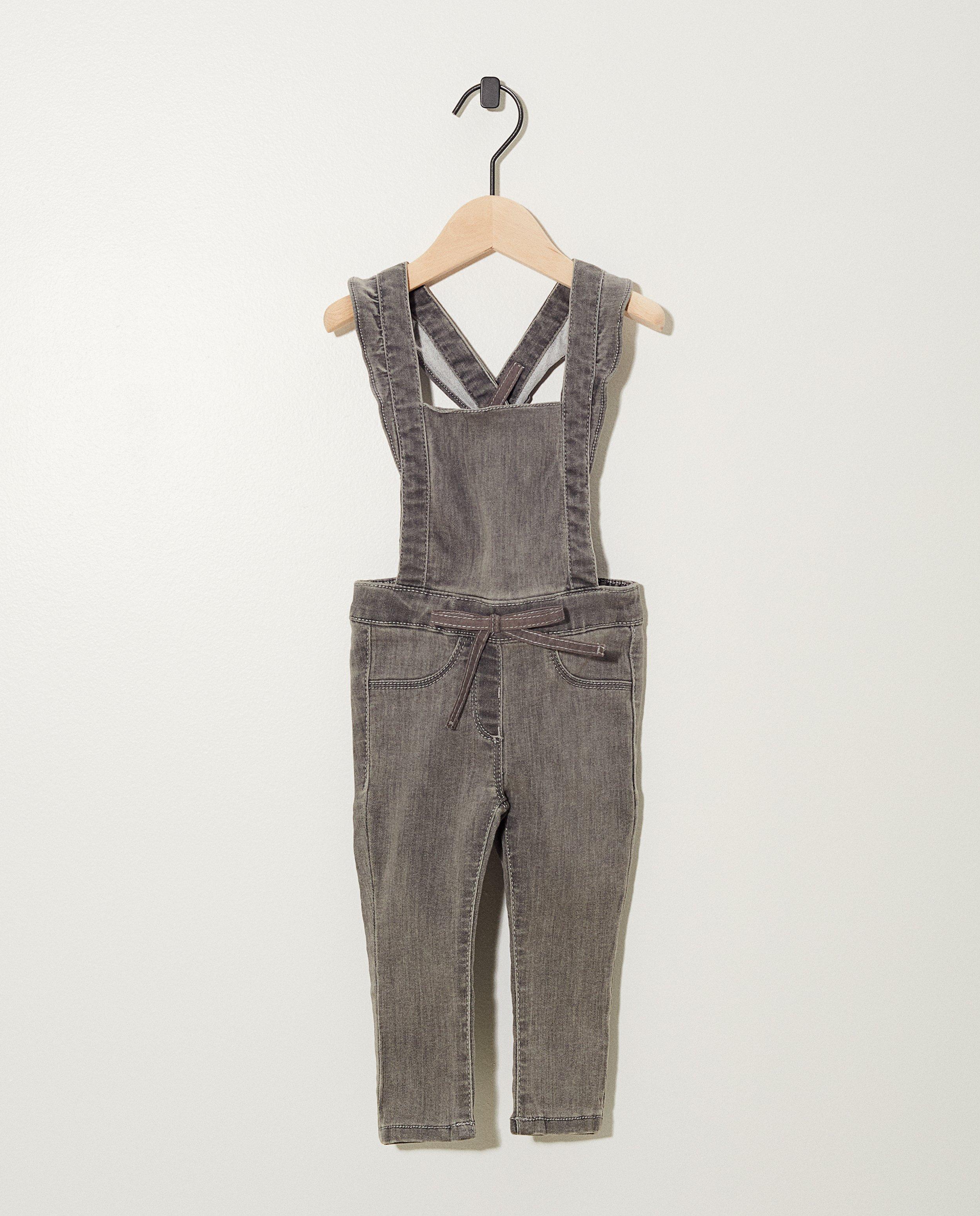 Salopette évolutive, ruches - gris foncé - JBC