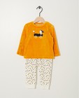 Gele pyjama met hondje - top + broek - Cuddles and Smiles