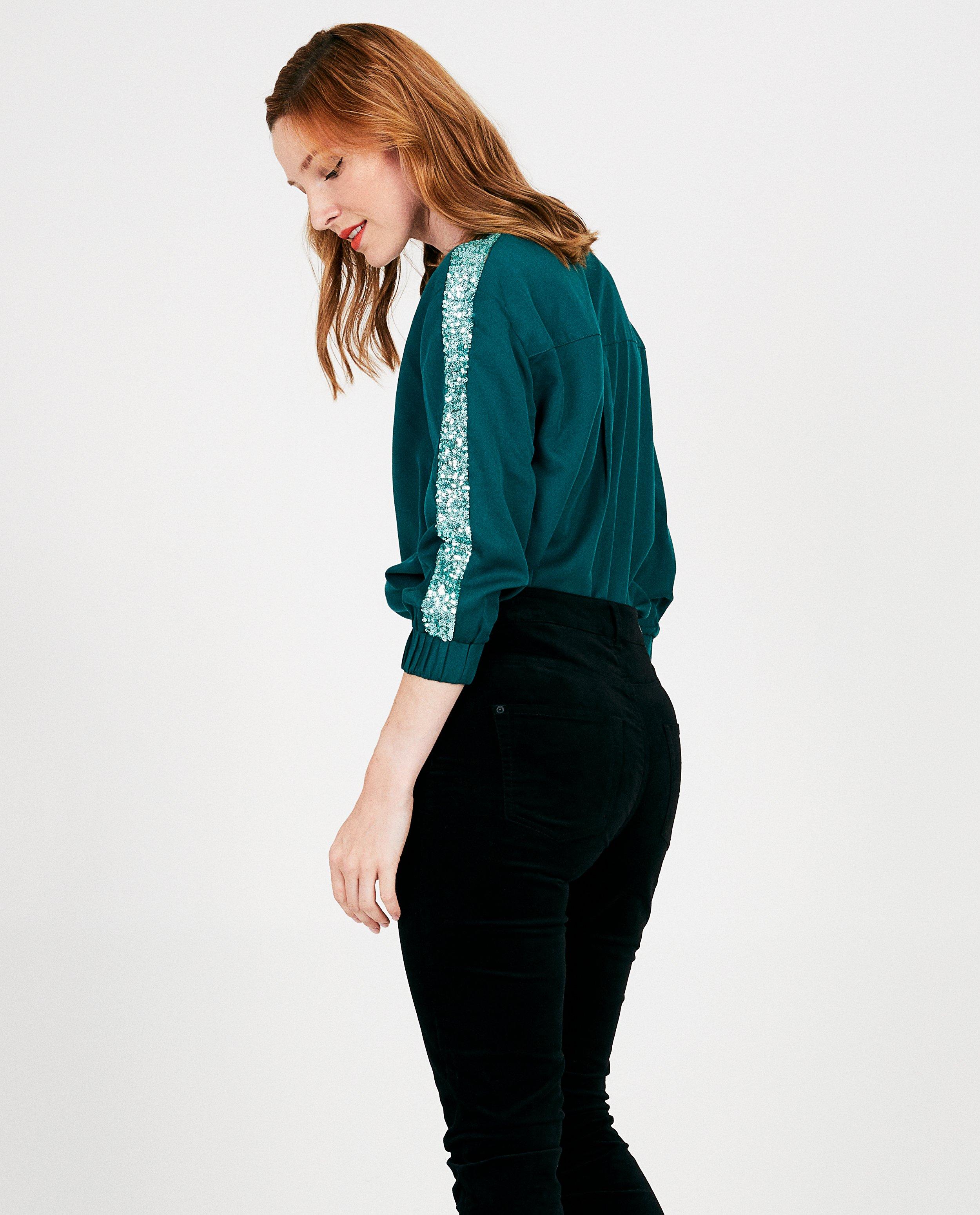 Hemden - Groene blouse van lyocell Sora