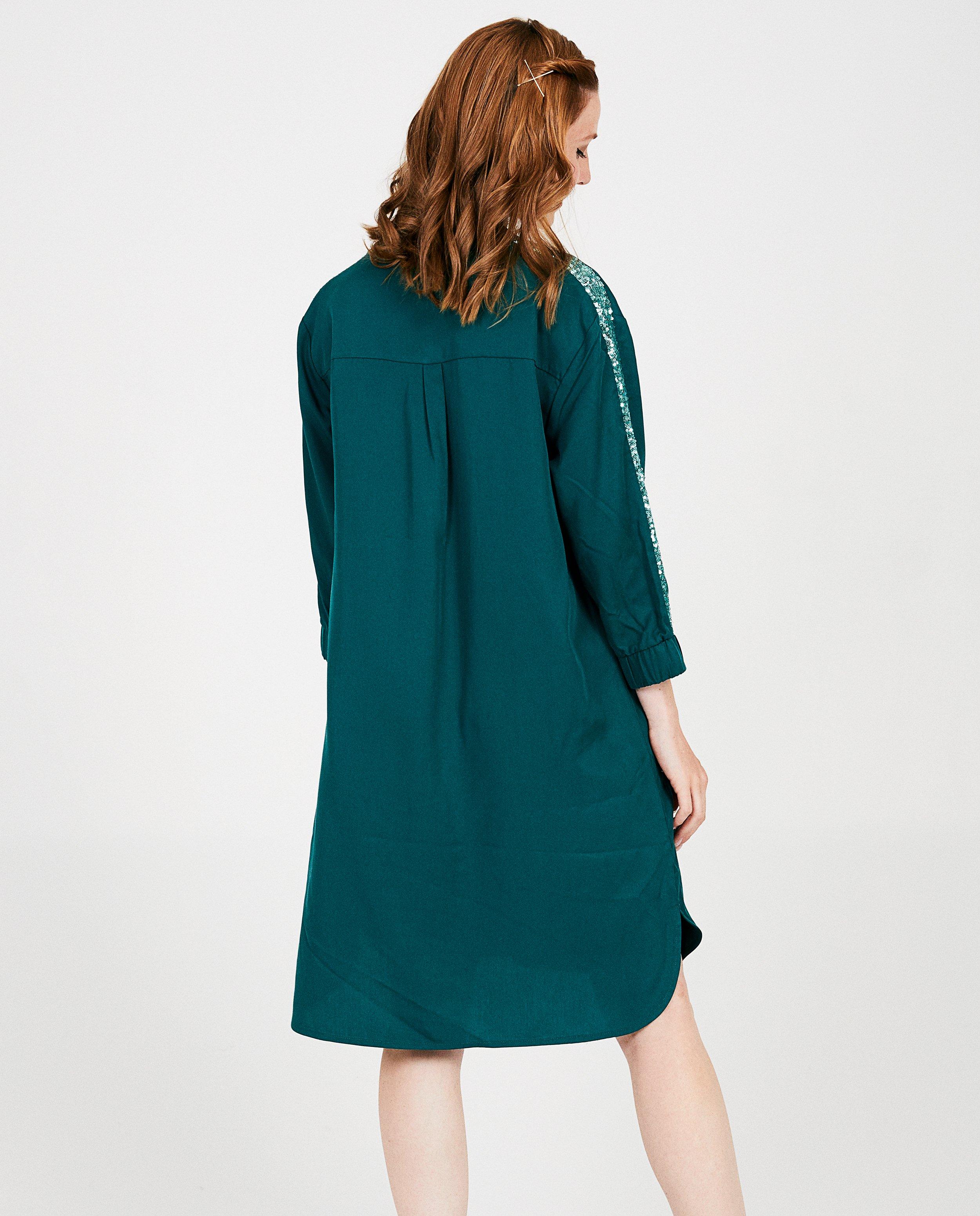 Kleedjes - Groene jurk met pailletten Sora
