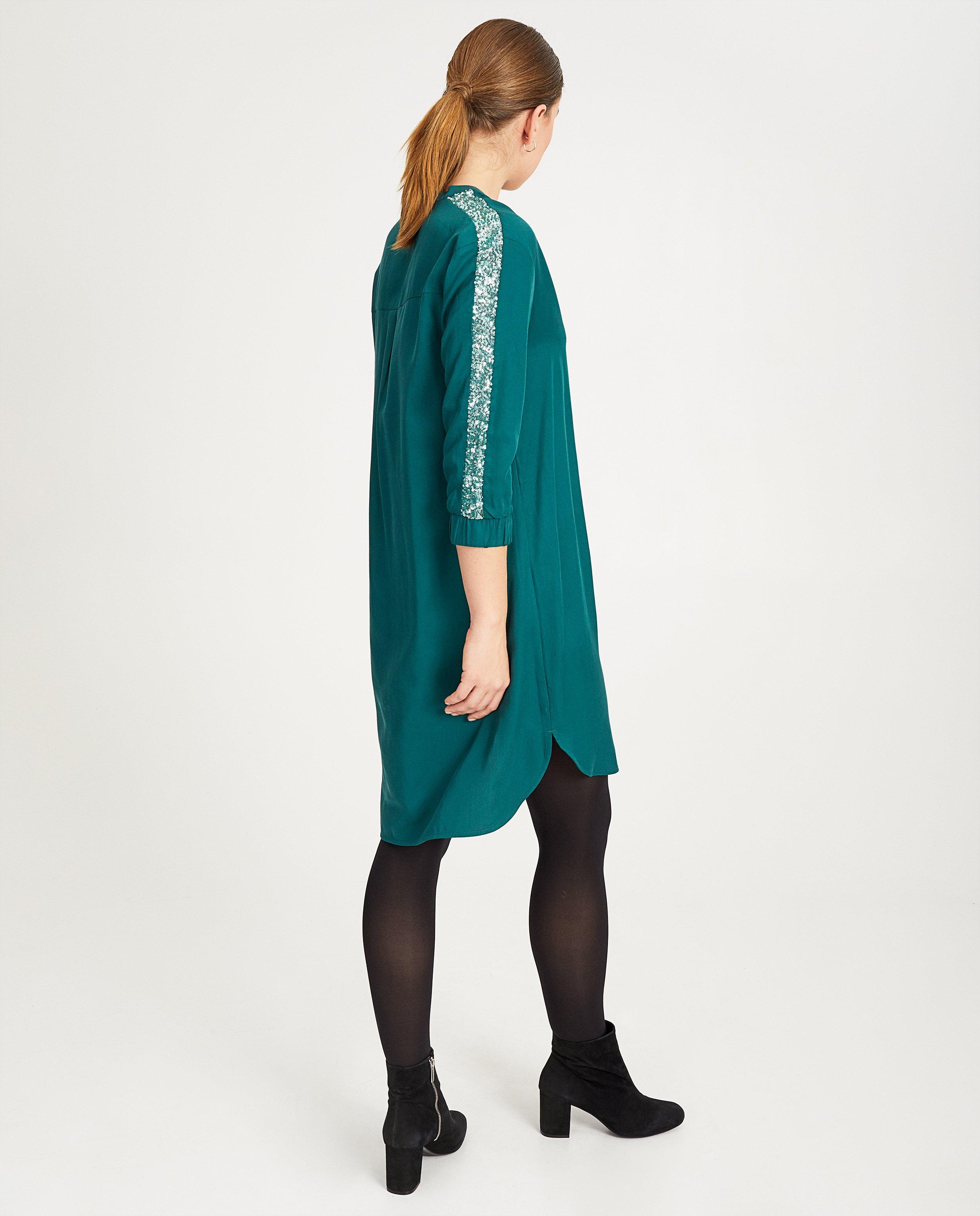 Kleedjes - Groene jurk met pailletten Sora