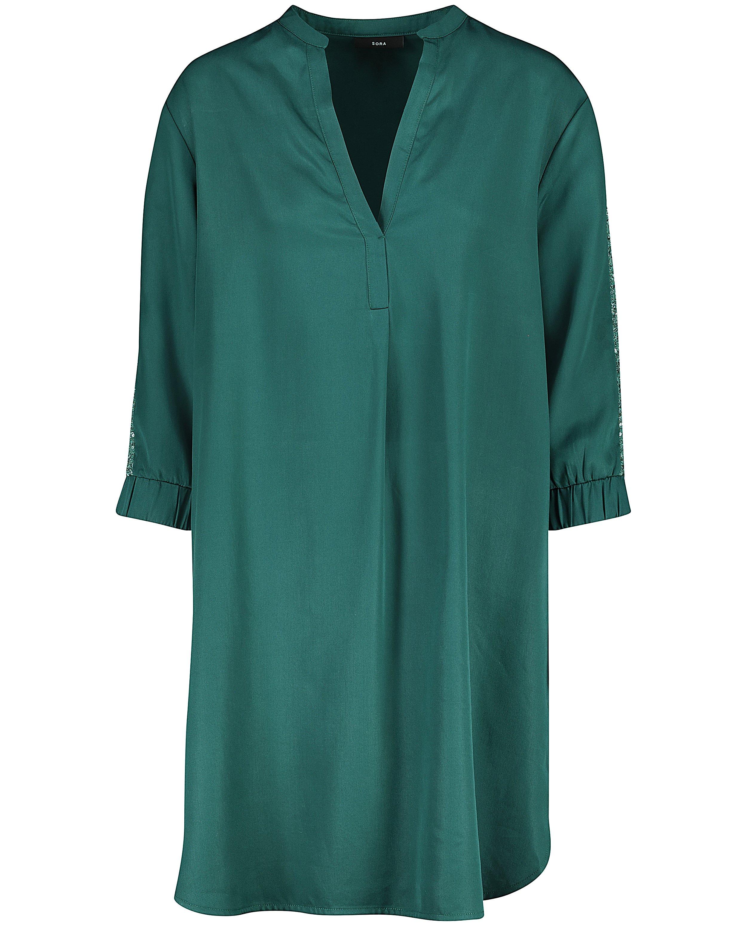 Kleedjes - Groene jurk met pailletten Sora