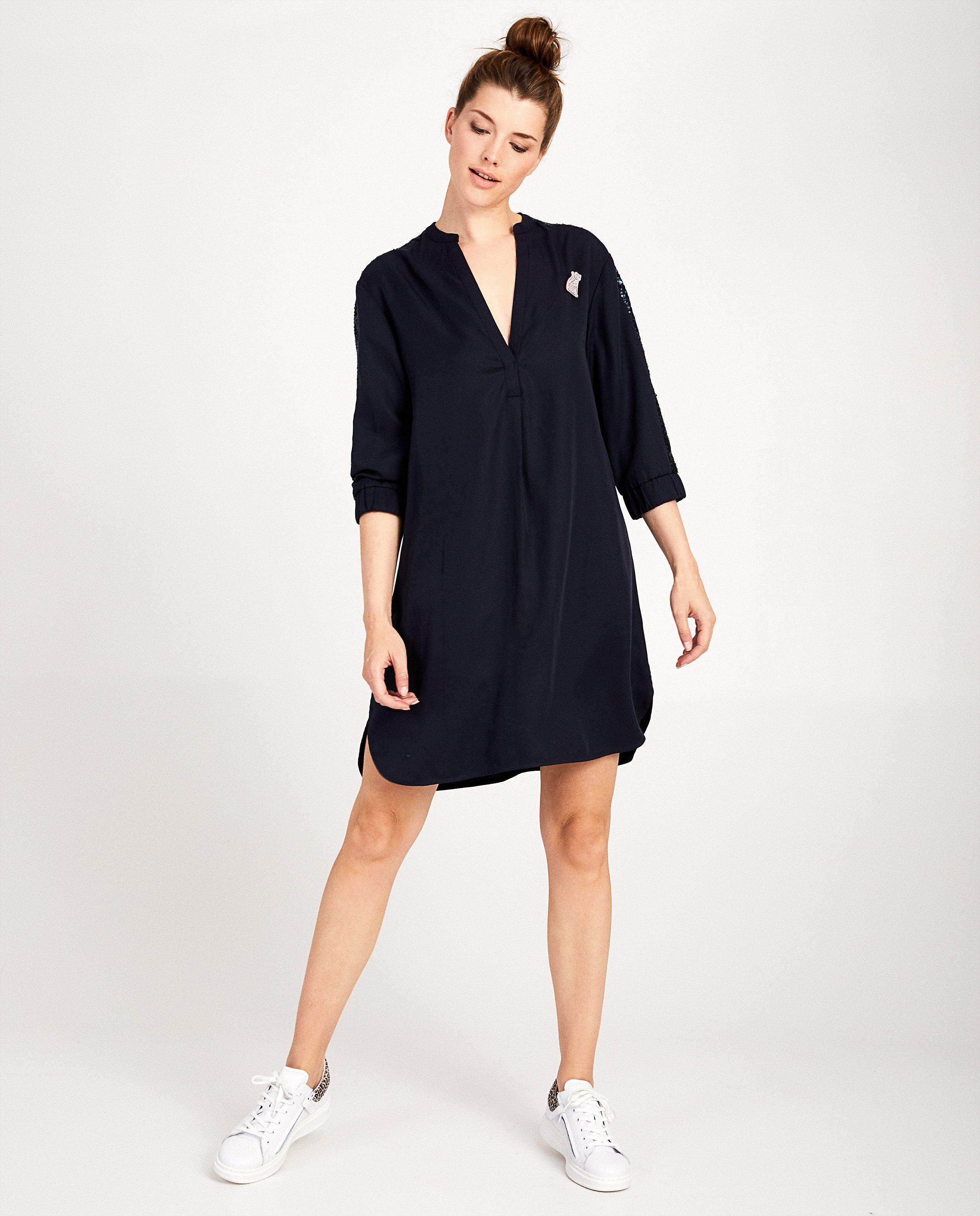 Robe à paillettes Sara de Paduwa - bleu foncé - Sara de Paduwa