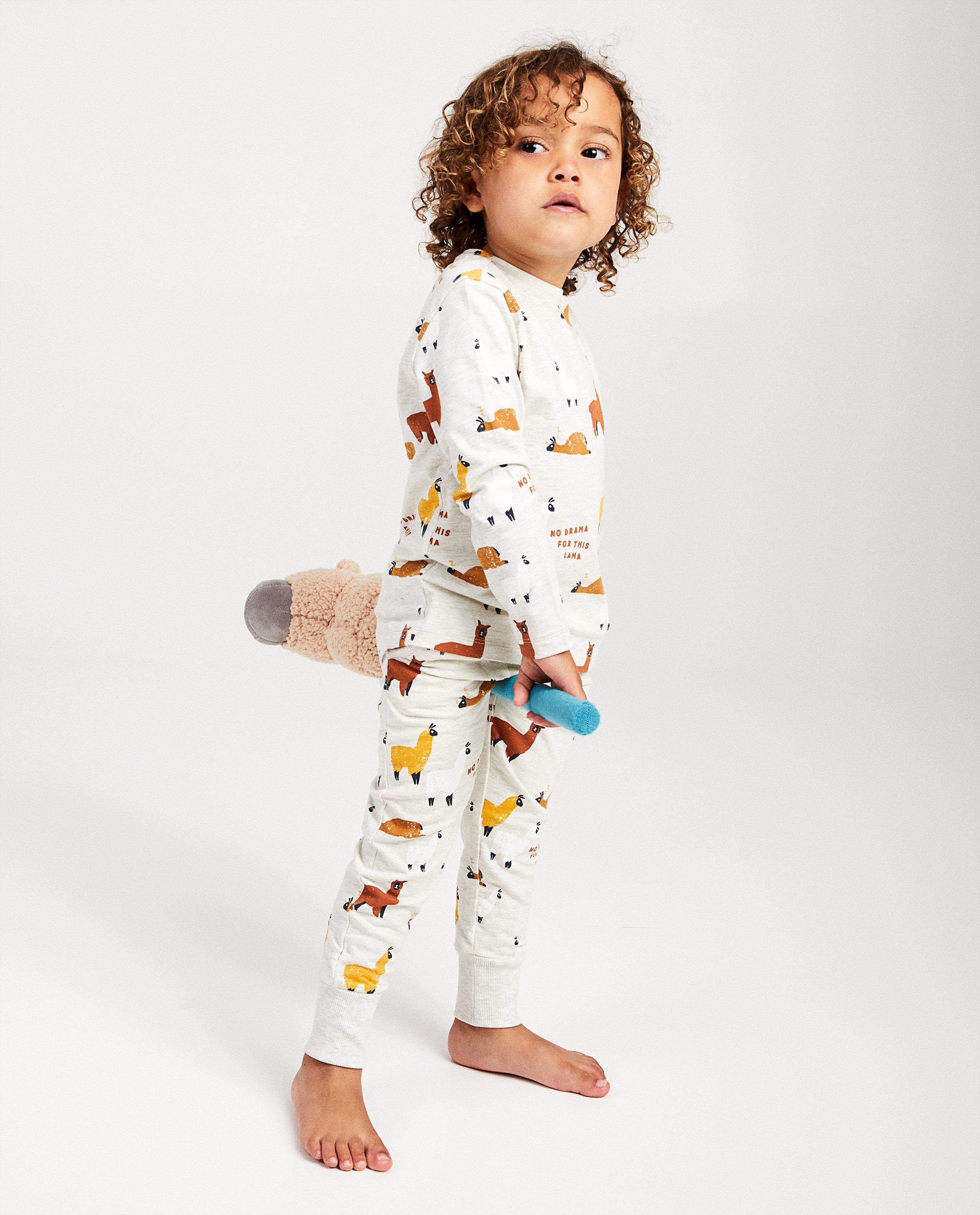 Broeken - Lichtgrijze broek met print