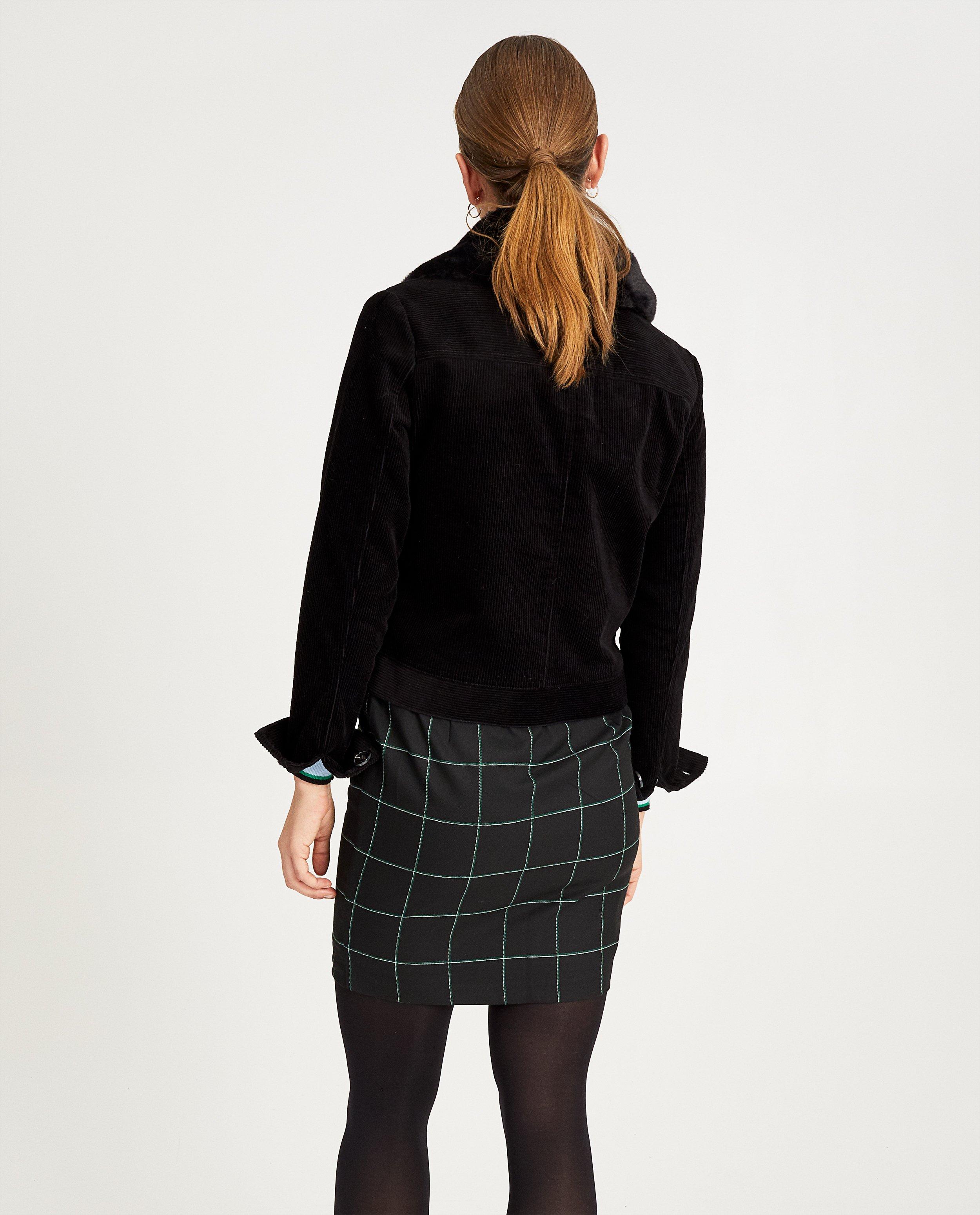 Blazers - Zwarte ribfluwelen jas Sora
