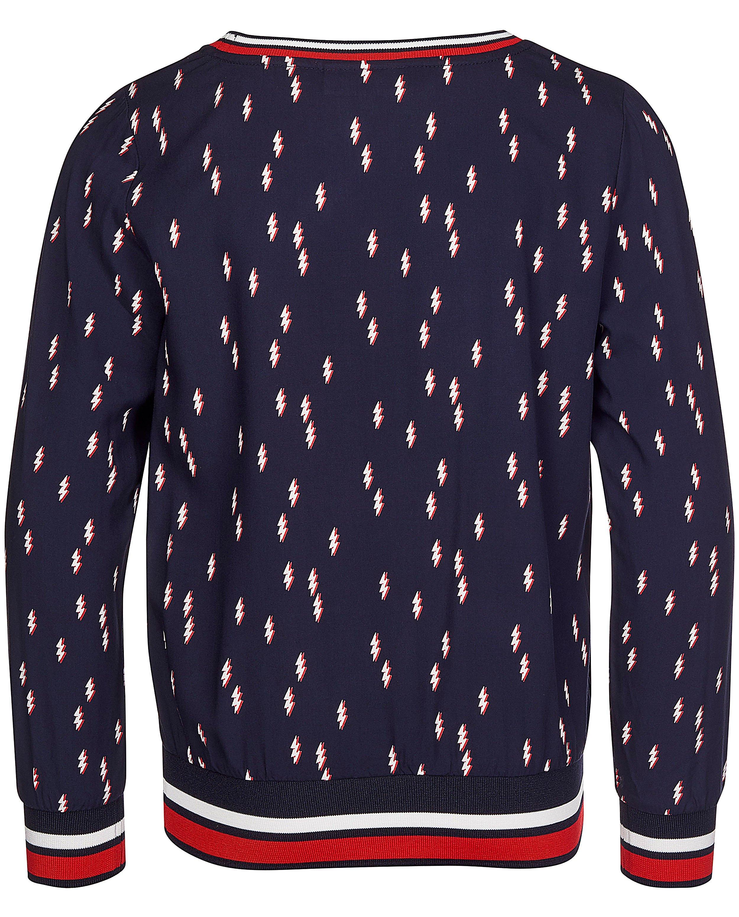 Hemden - Blauwe blouse met bliksemschichten