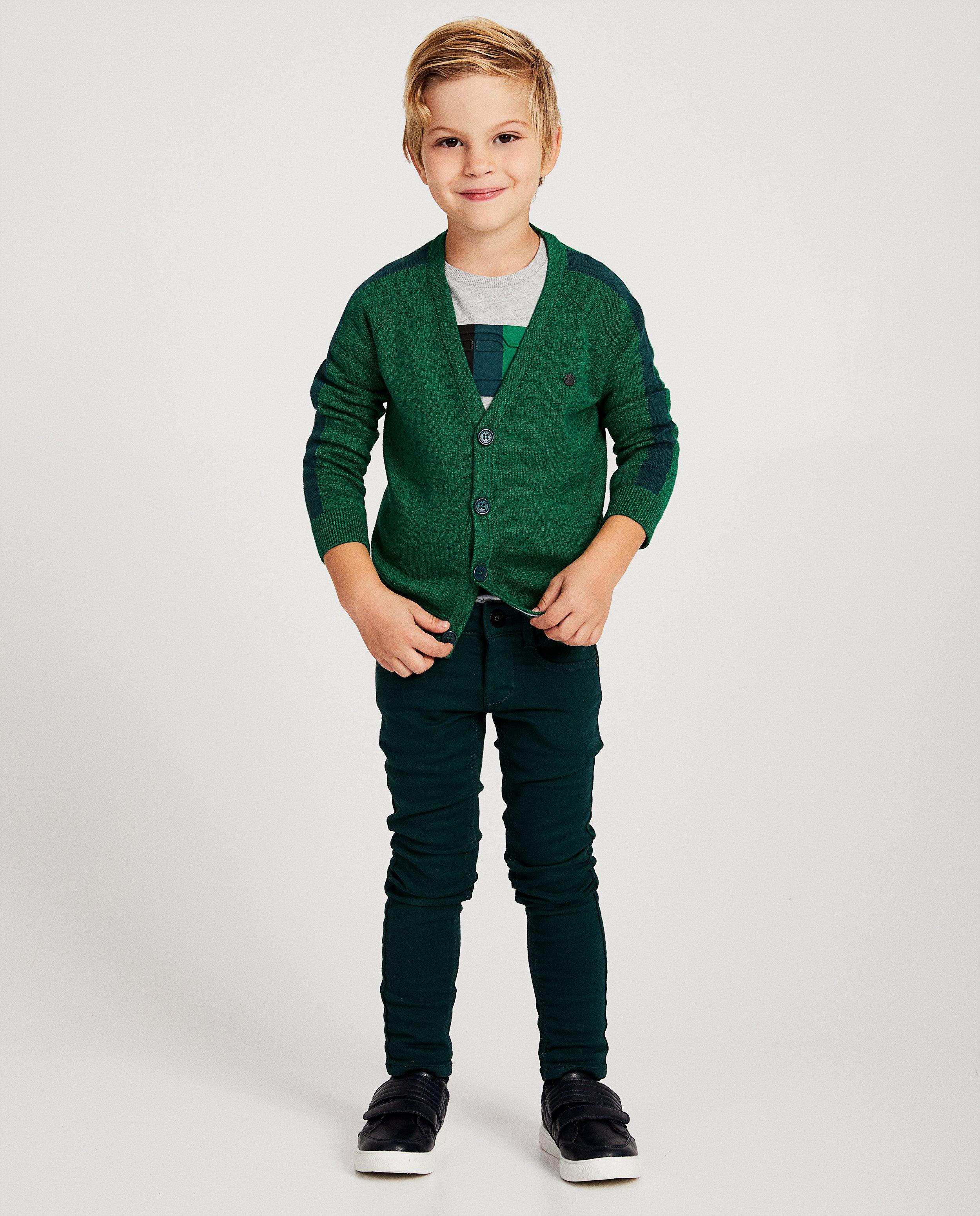 Gem&ecirc;leerd groen vest - Product Detail - khaki - afbeelding nummer 1