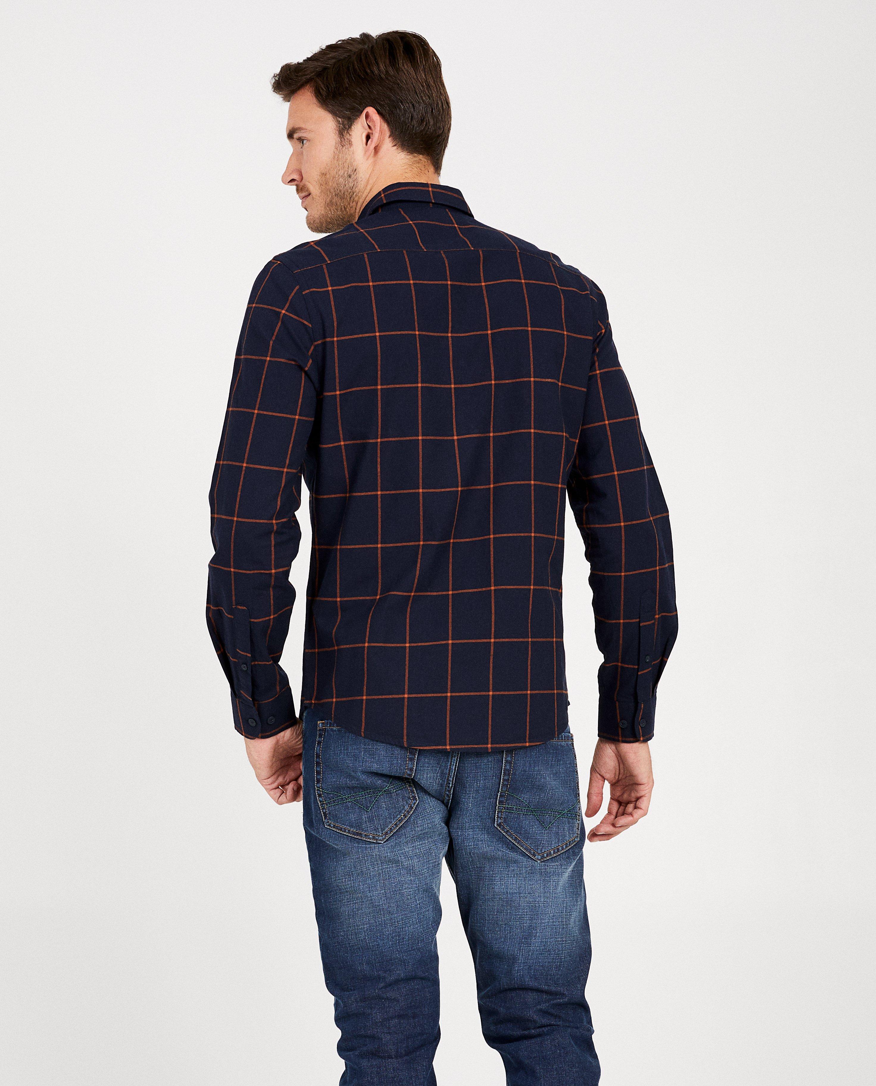 Hemden - Donkerblauw hemd met ruit