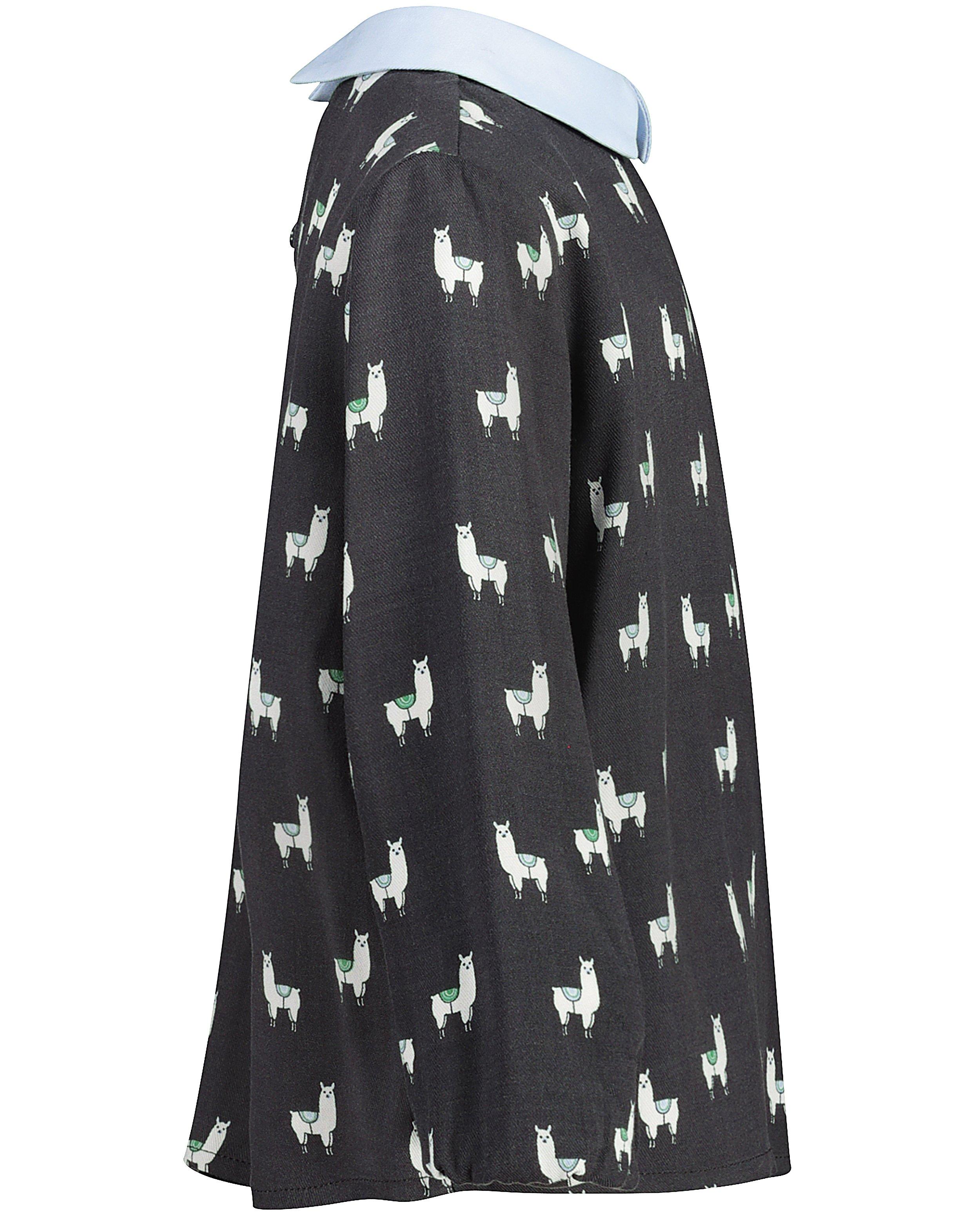 Hemden - Donkergrijze blouse met print