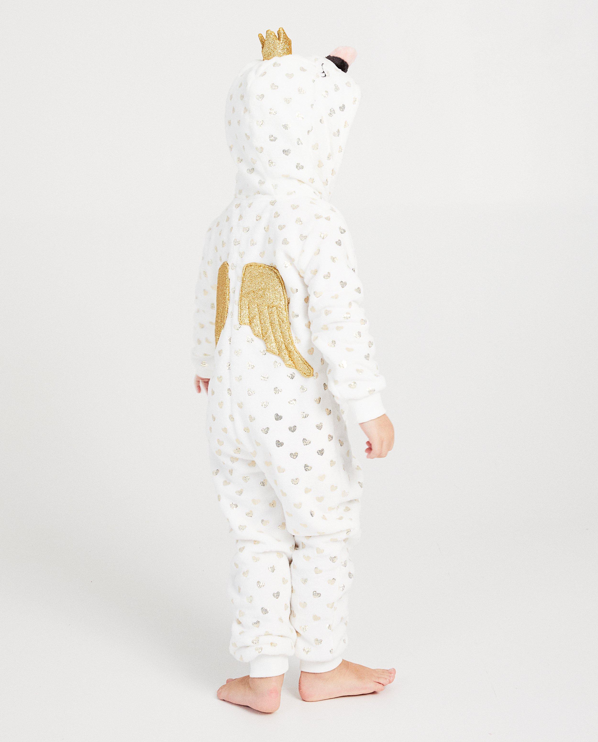 Witte hartjes onesie - glitter - JBC