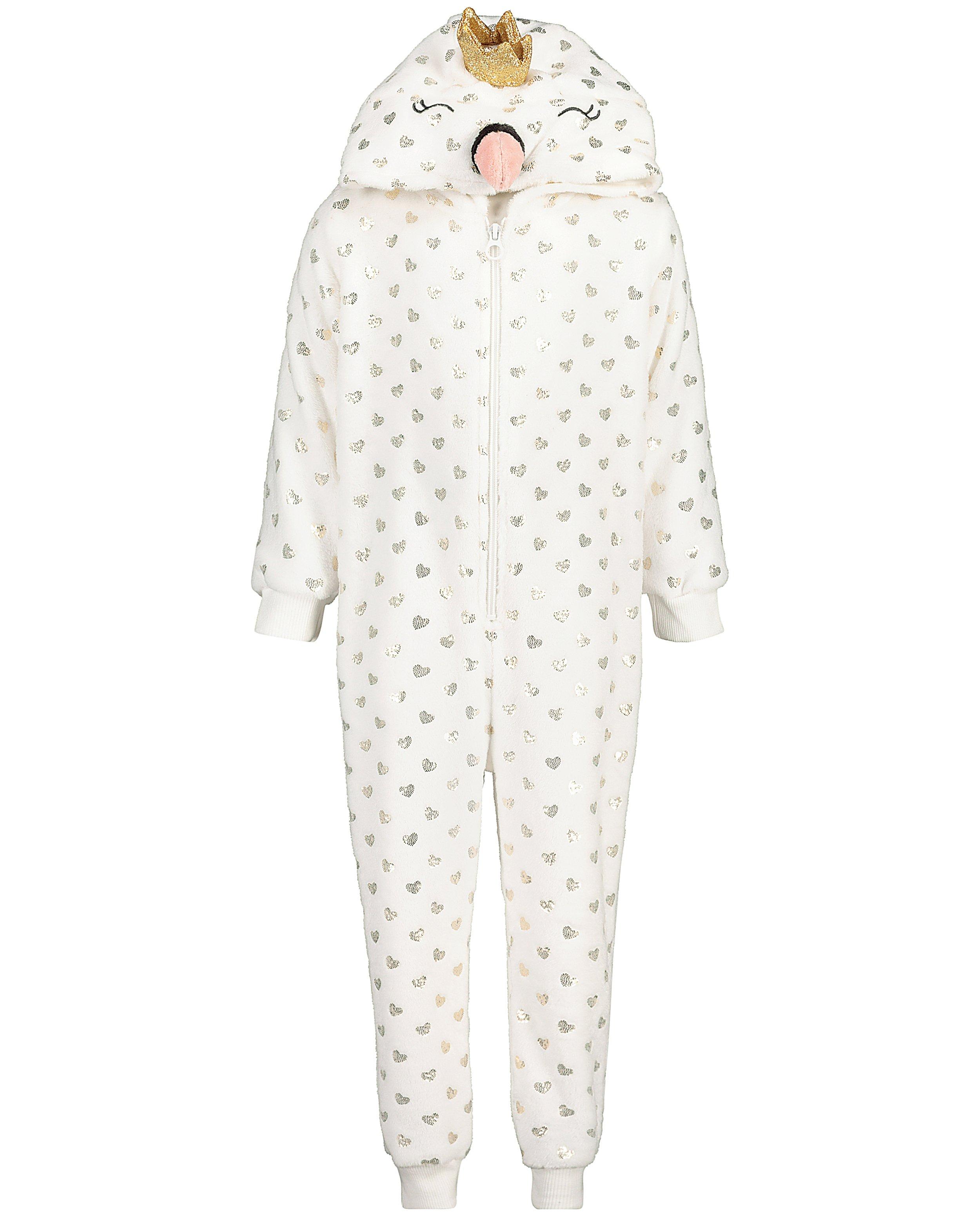 Nachtkleding - Witte hartjes onesie