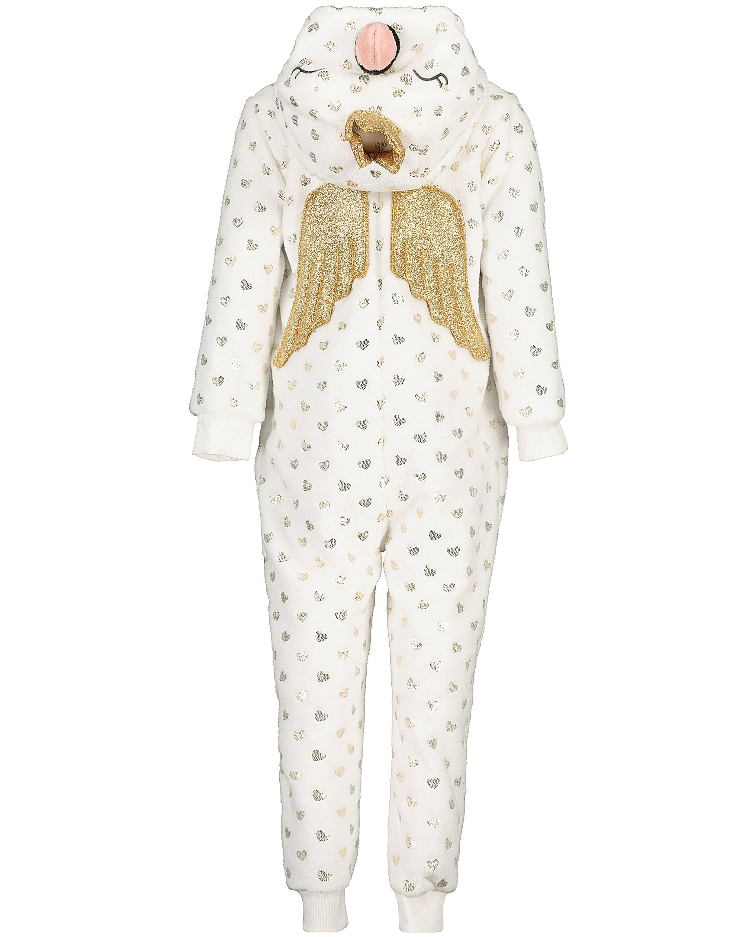 Nachtkleding - Witte hartjes onesie