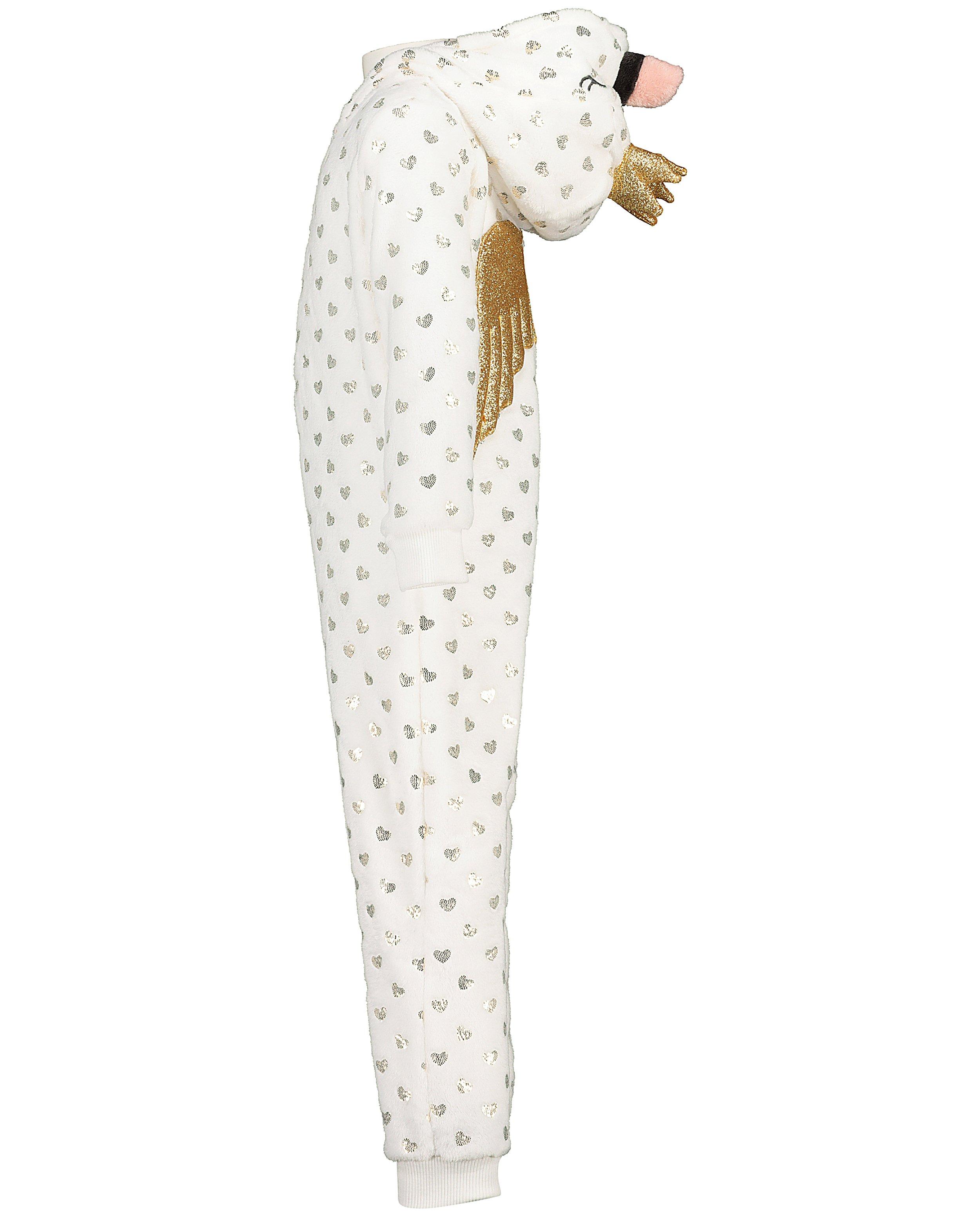 Nachtkleding - Witte hartjes onesie