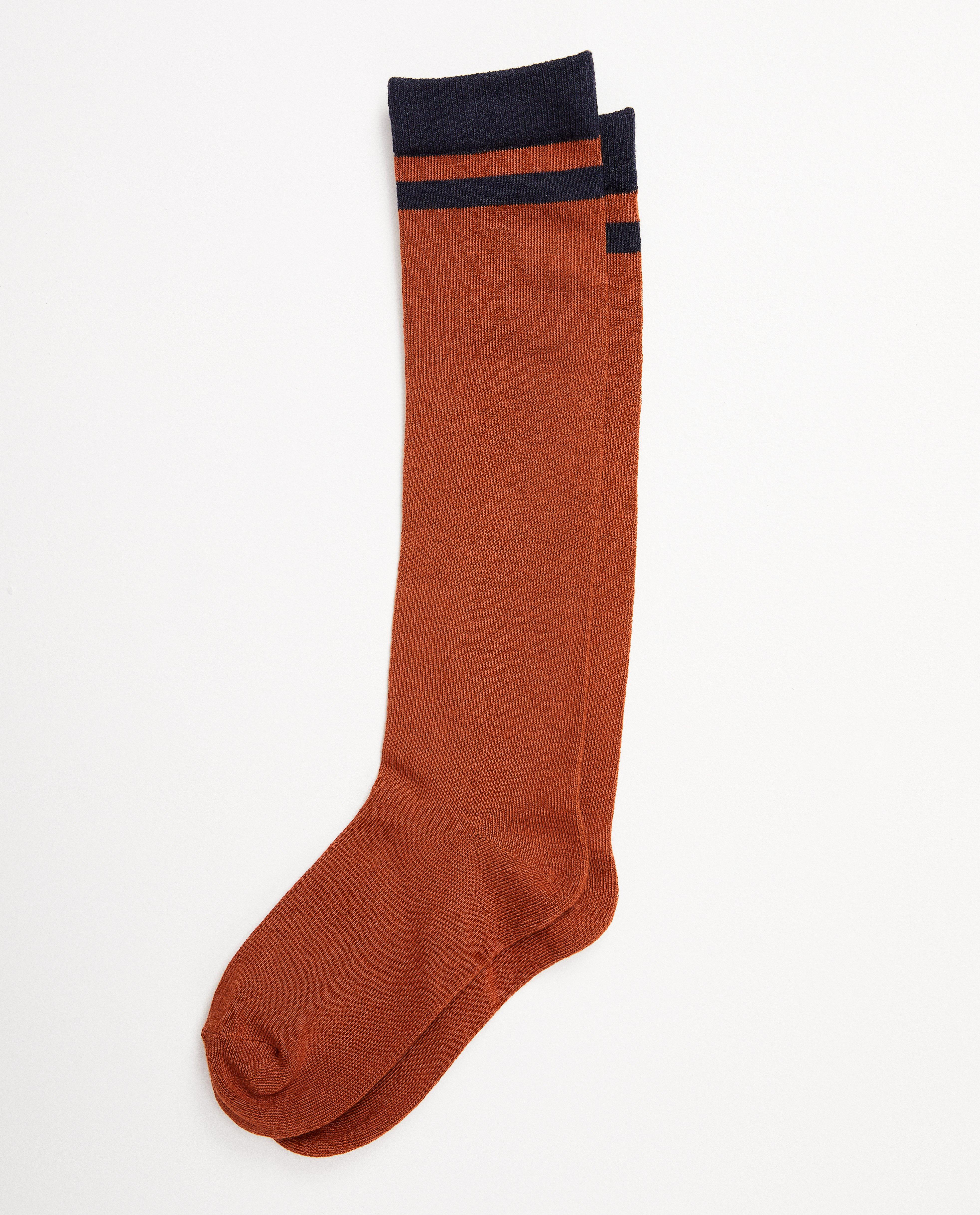 Blauwe kniekousen met strepen - Product Detail - bruin - afbeelding nummer 1