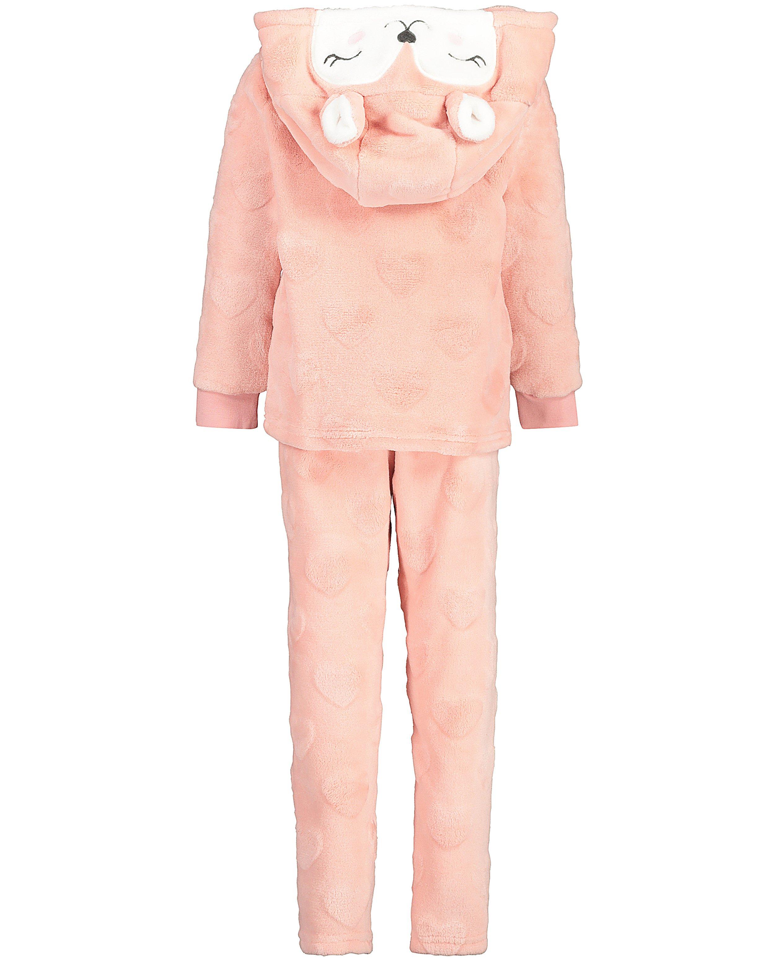 Nachtkleding - Roze faux-fur pyjama