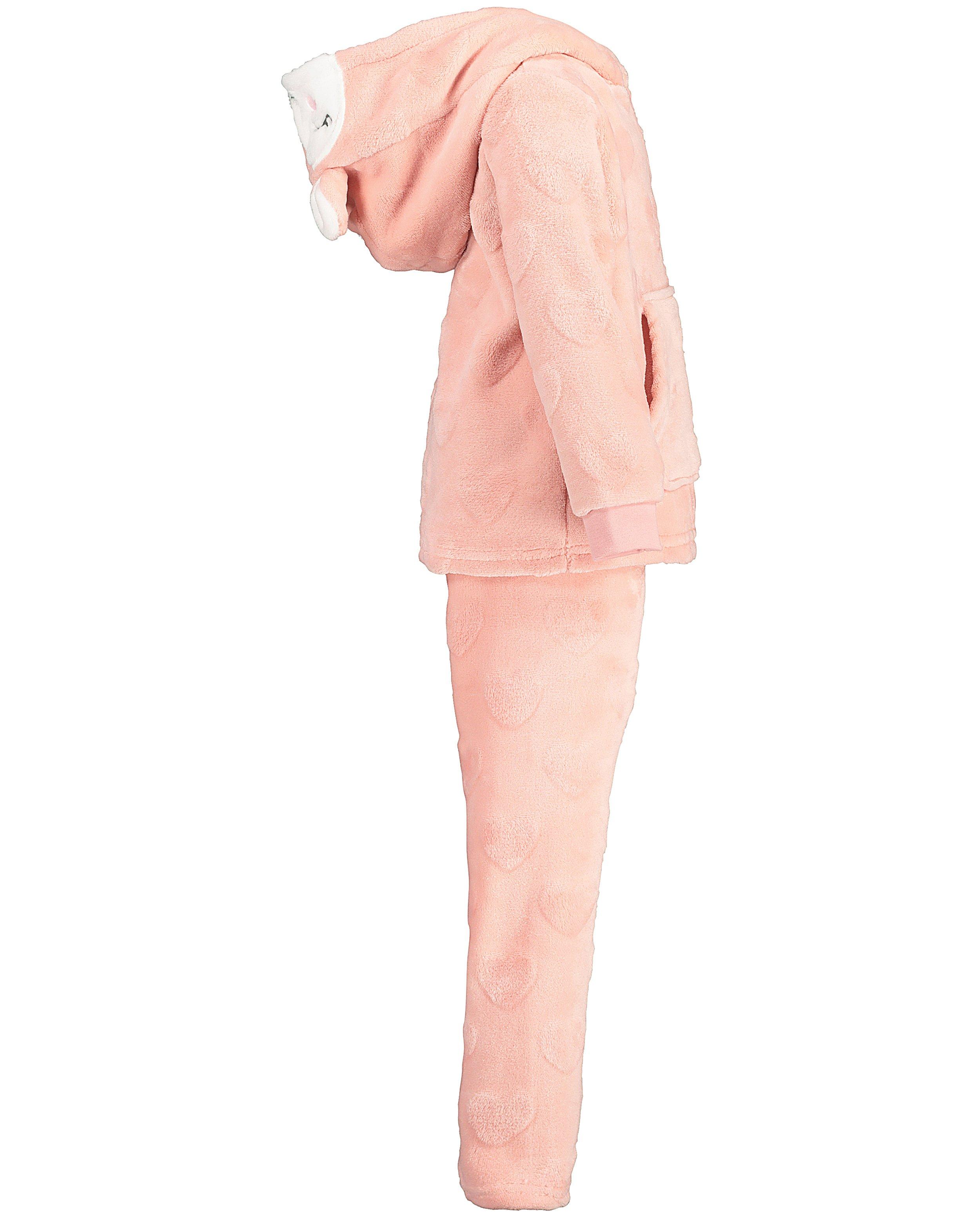 Nachtkleding - Roze faux-fur pyjama