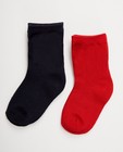 2 paires de chaussettes pour bébés - rouges et bleues - JBC