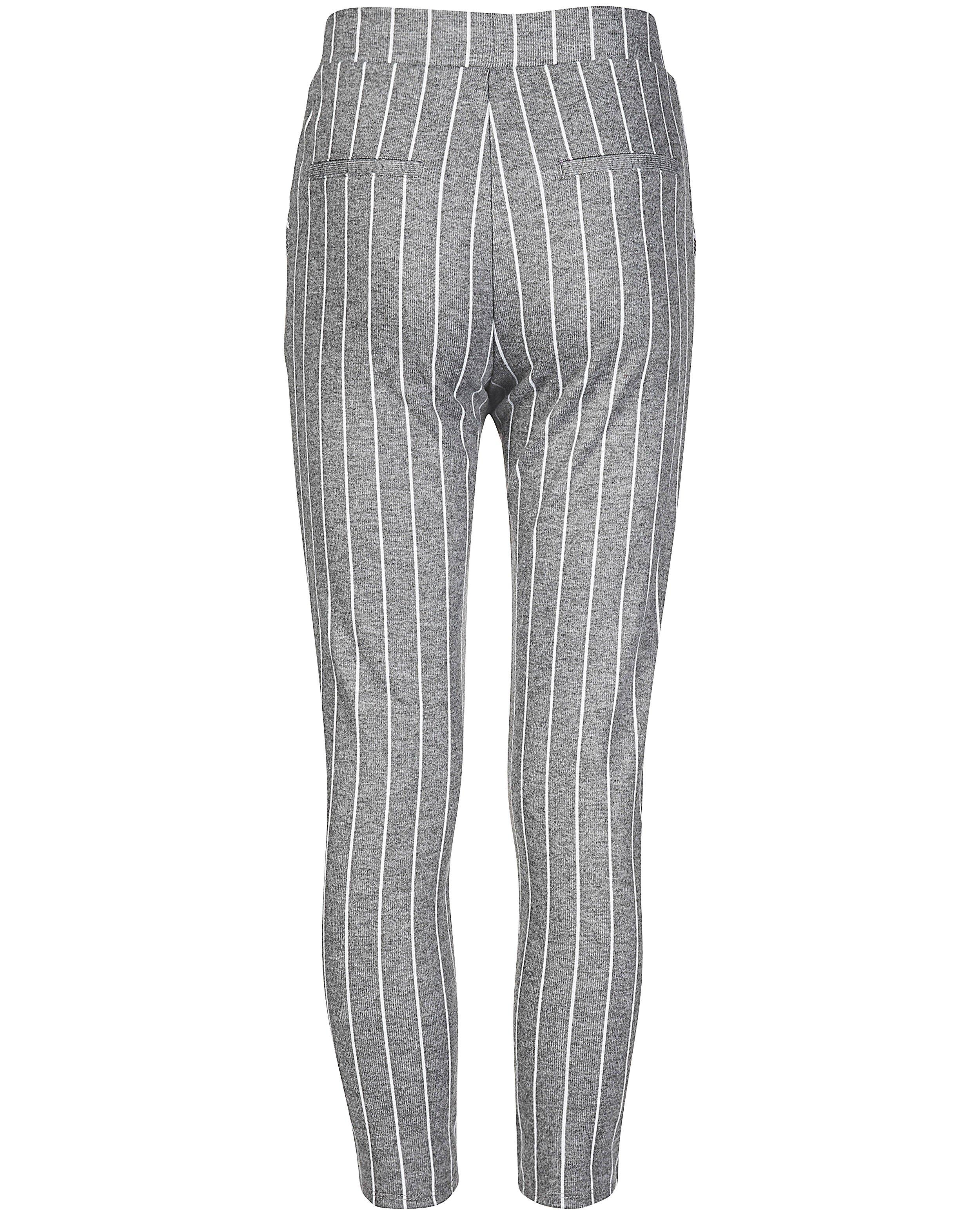 Grijze broek met witte strepen