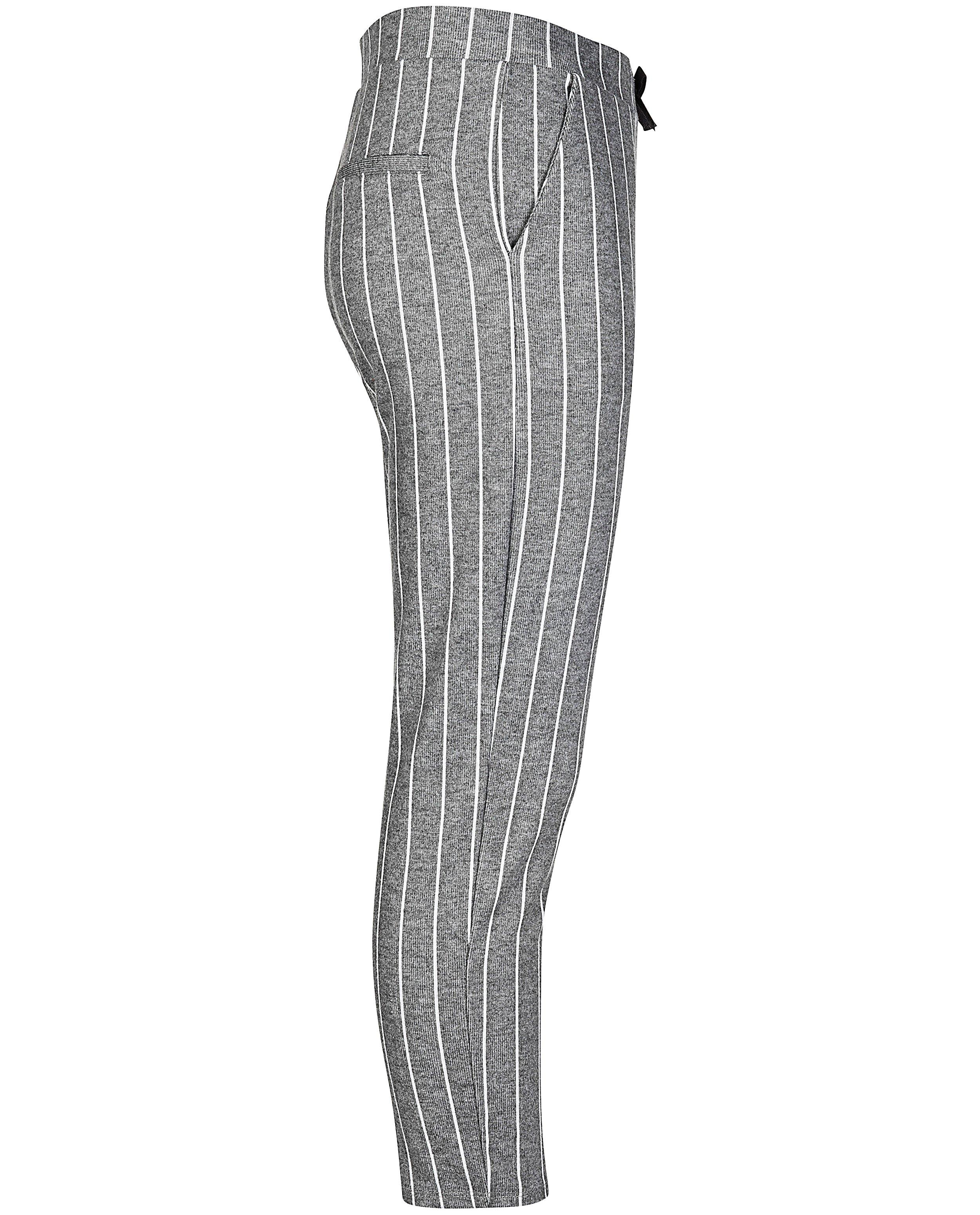 Broeken - Grijze broek met witte strepen
