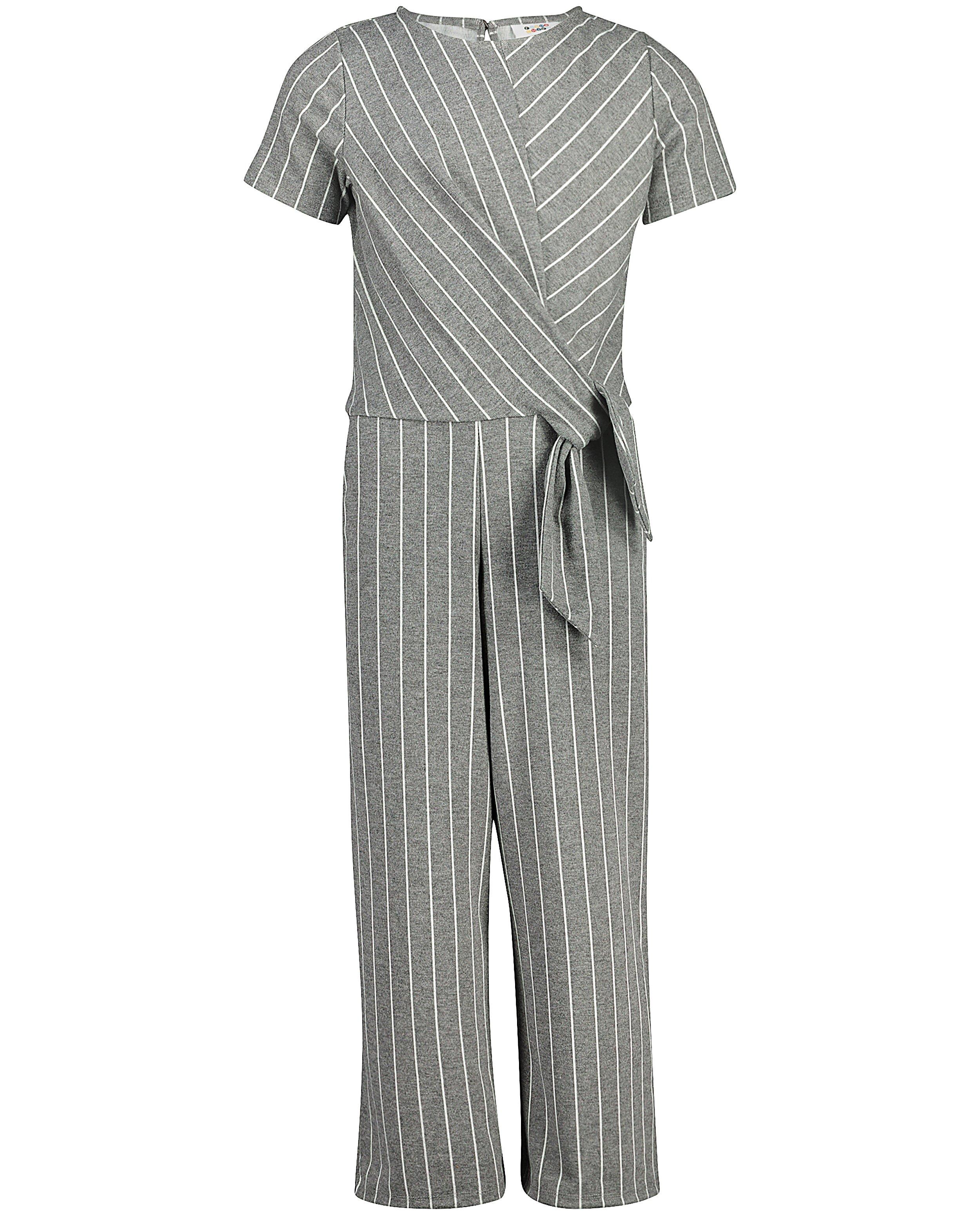 Jumpsuits - Grijze jumpsuit met witte strepen