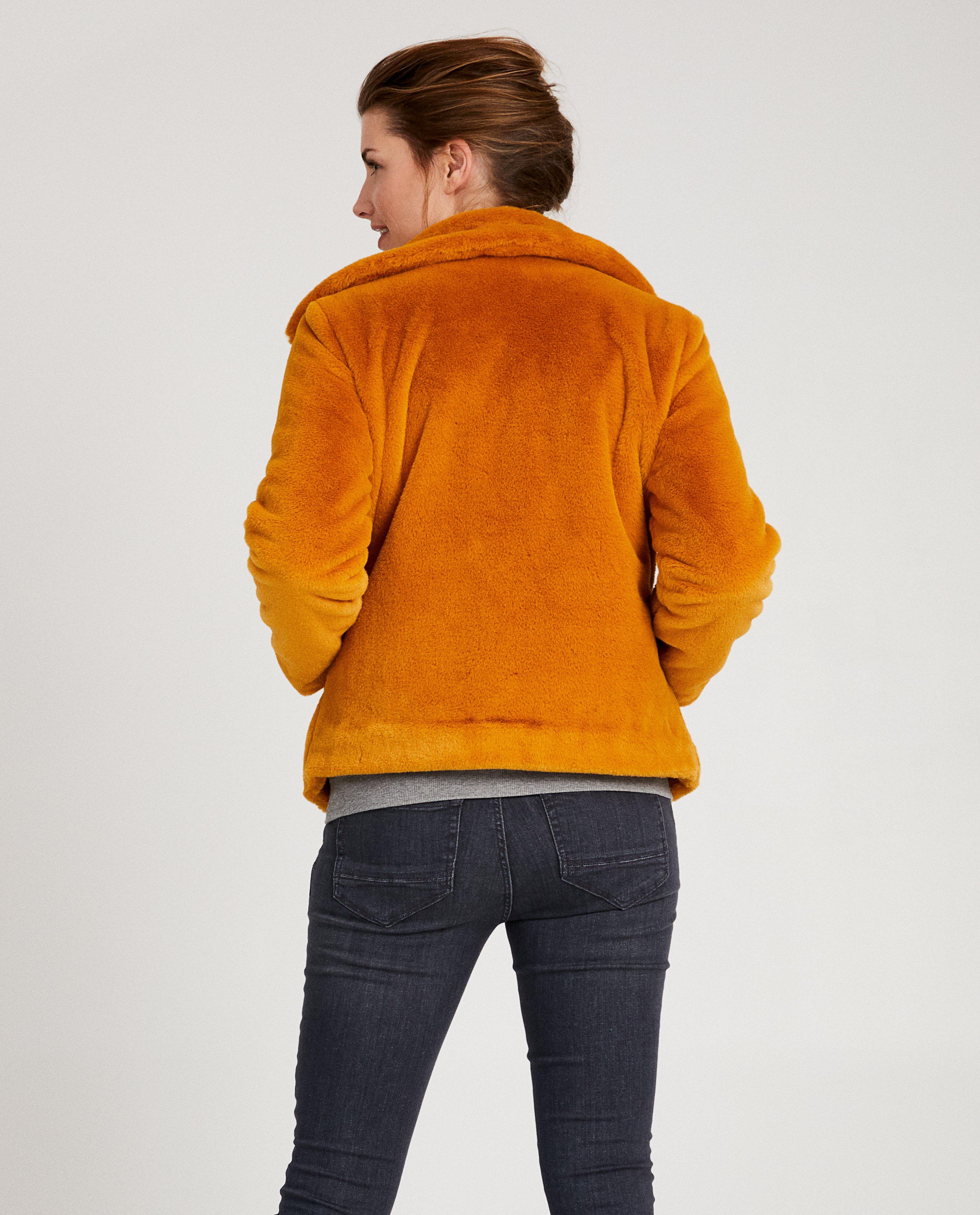 Blazers - Veste ocre, fausse fourrure Sora