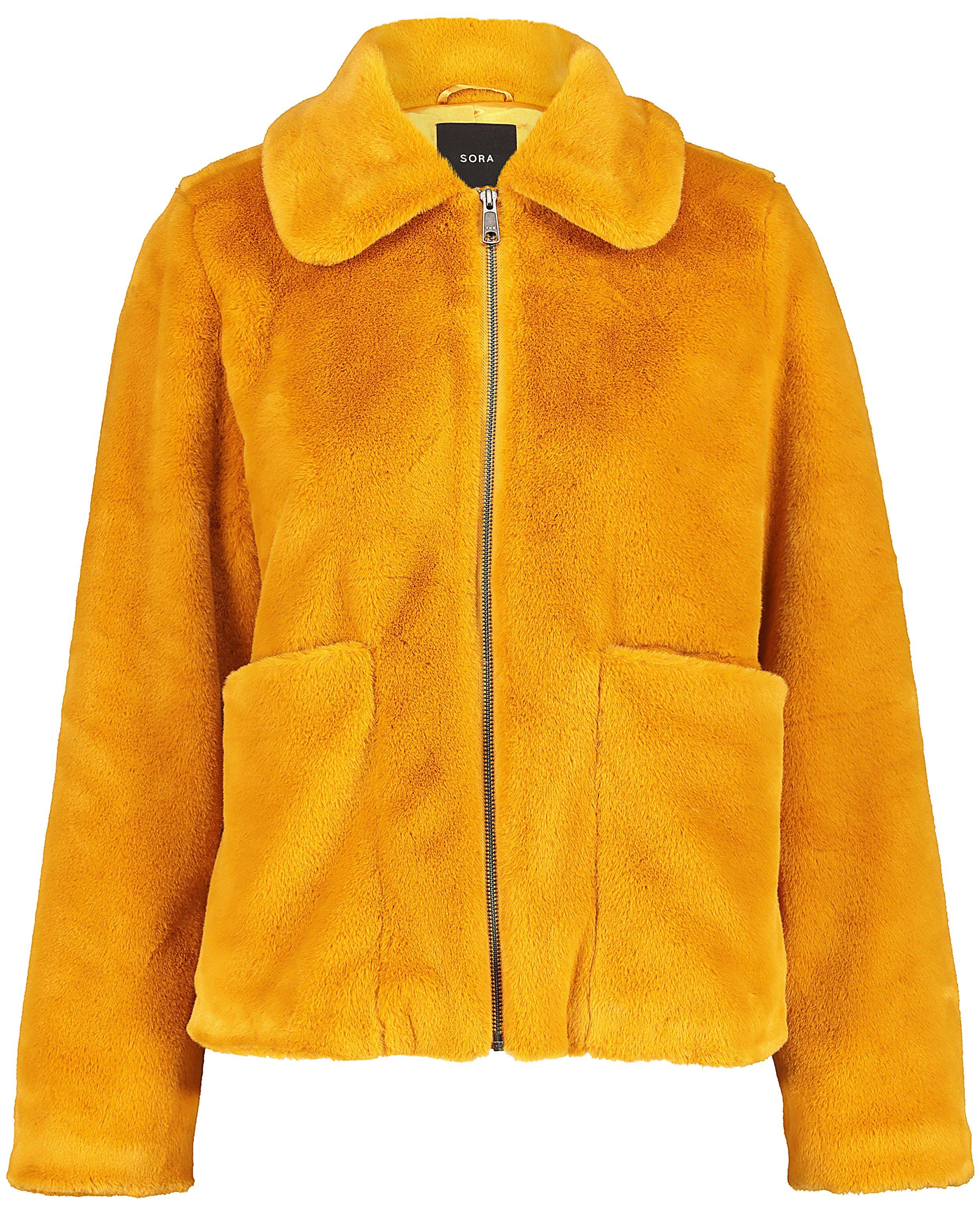 Blazers - Veste ocre, fausse fourrure Sora