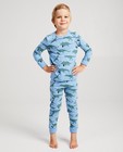 Nachtkleding - Blauwe meegroeipyjama met print