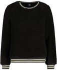 Sweaters - Zwarte faux-fur trui