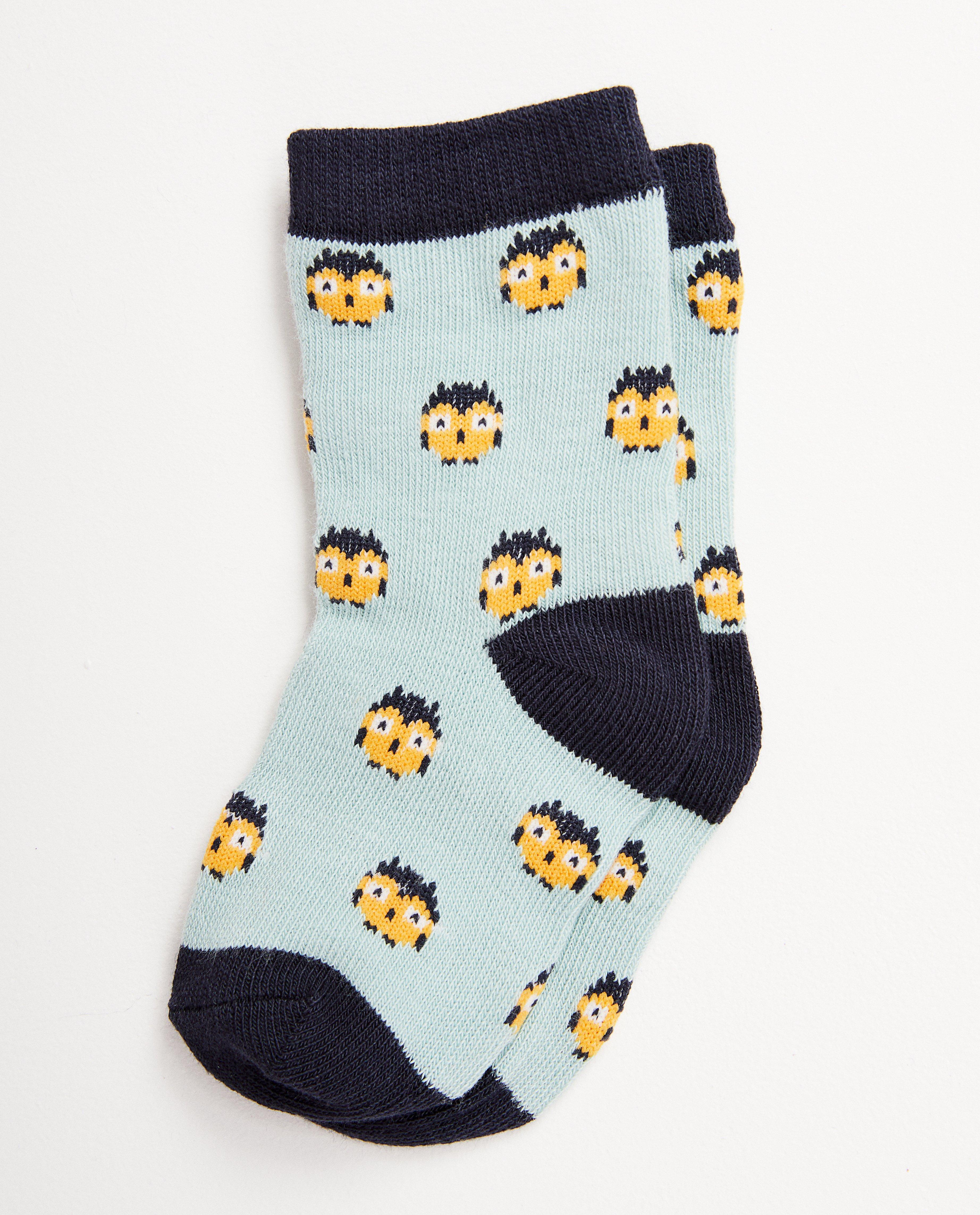 Blauwe babykousjes met dierenprint - in 3 kleuren - JBC