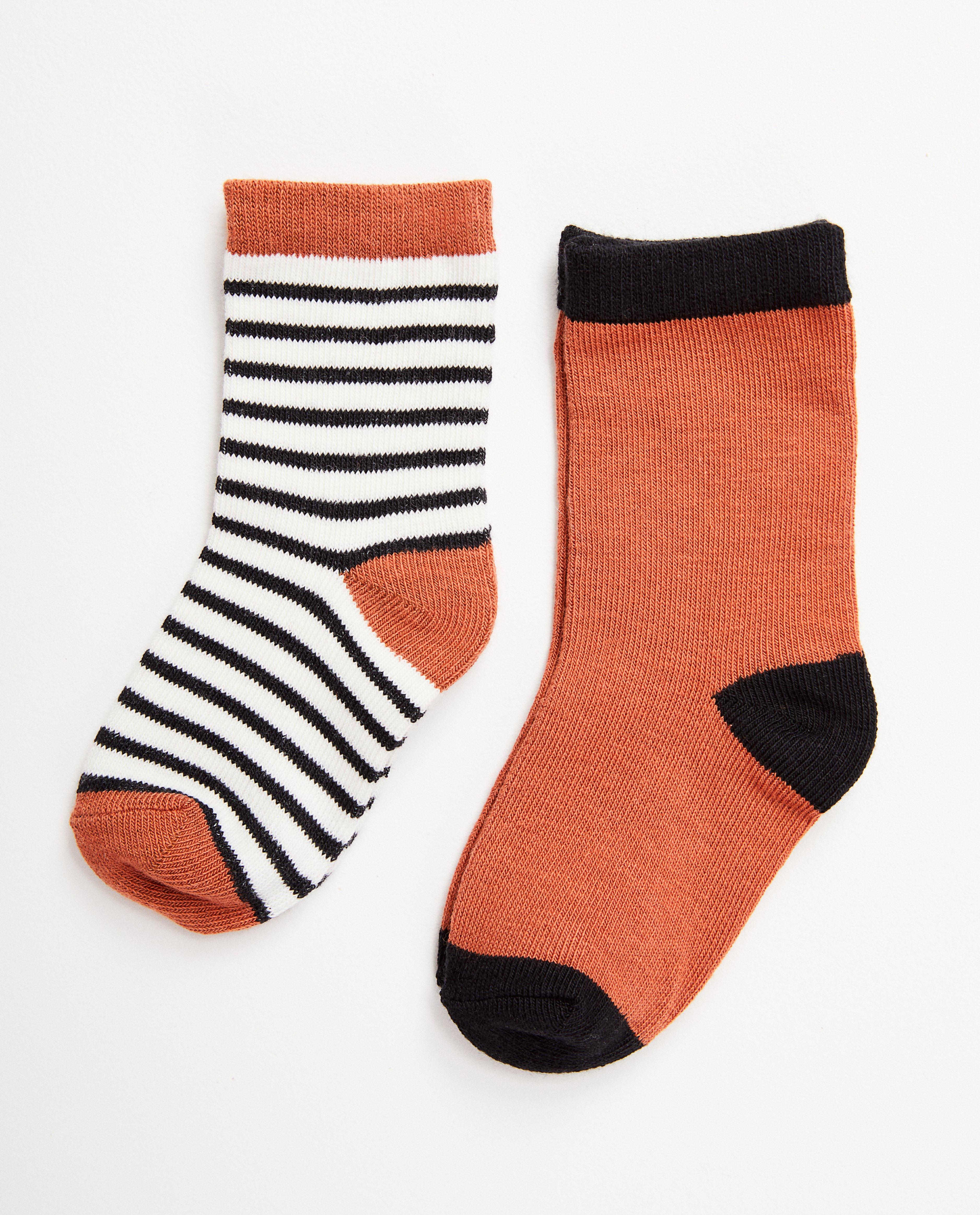 Set van 2 paar babykousjes - met strepen - JBC