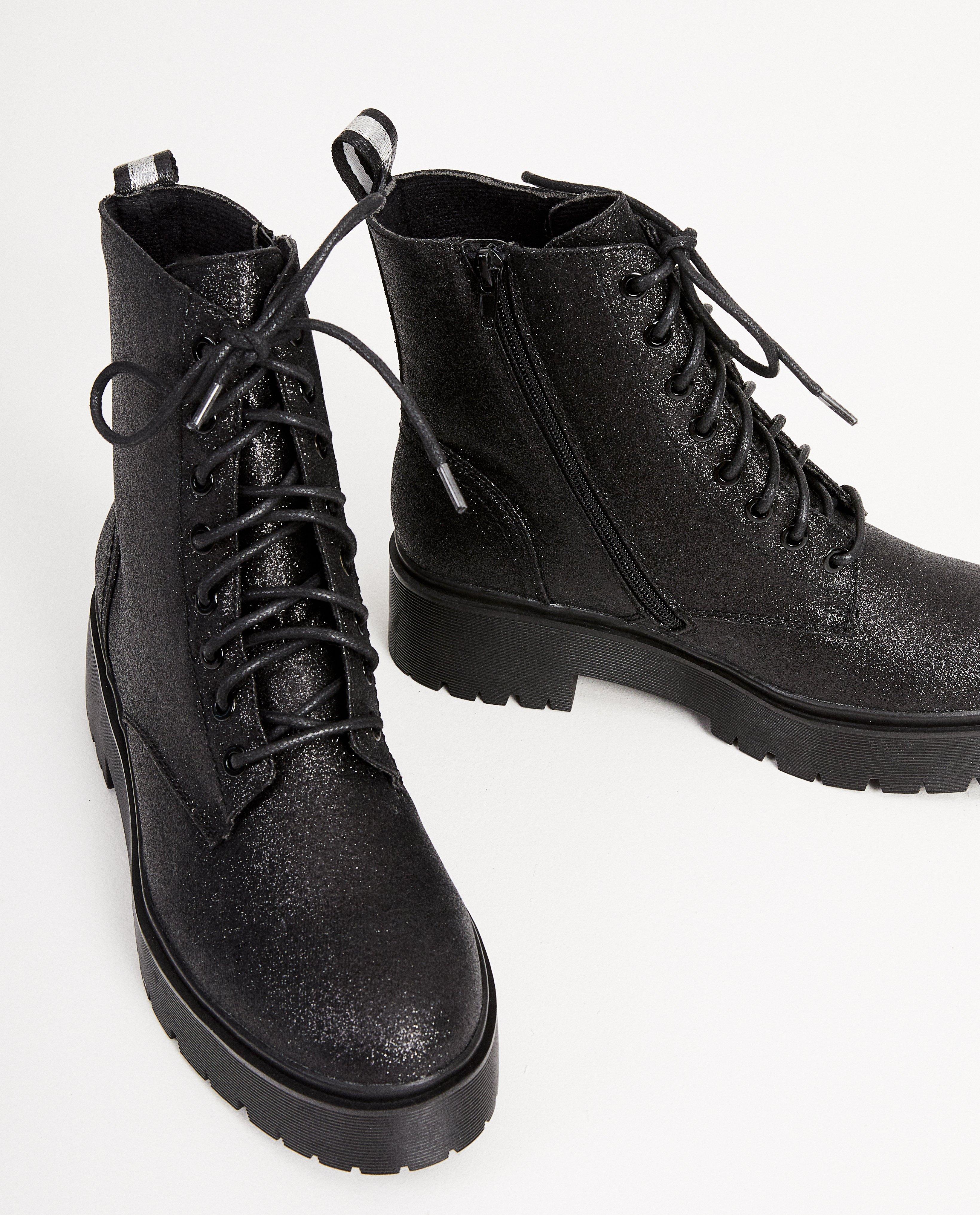 Schoenen - Zwarte laarzen met glitter