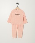 Roze fluwelen pyjama  - driehoeken - JBC